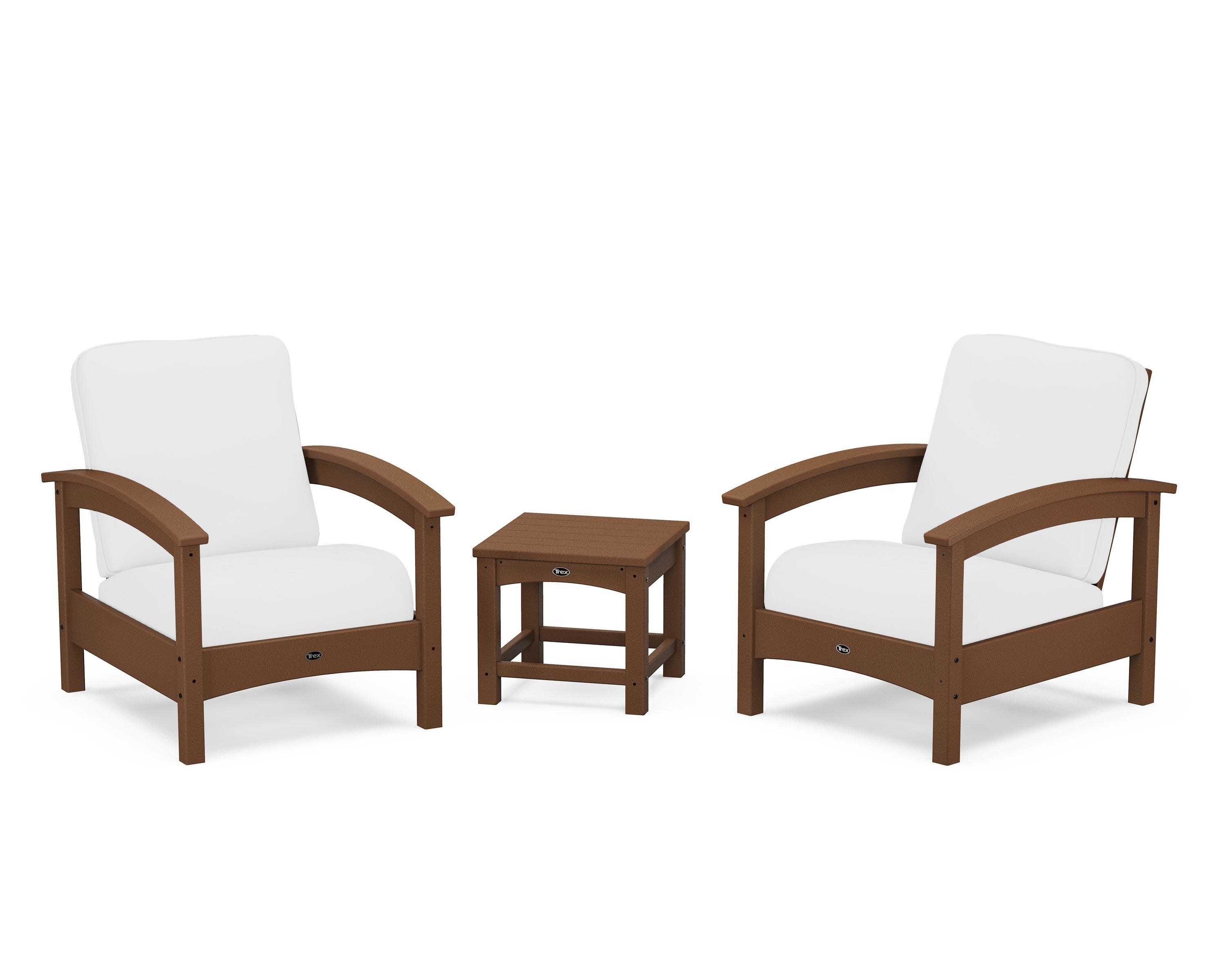 Rockport Club 3-Piece Deep Seating Conversation Set in Tree House / Natural