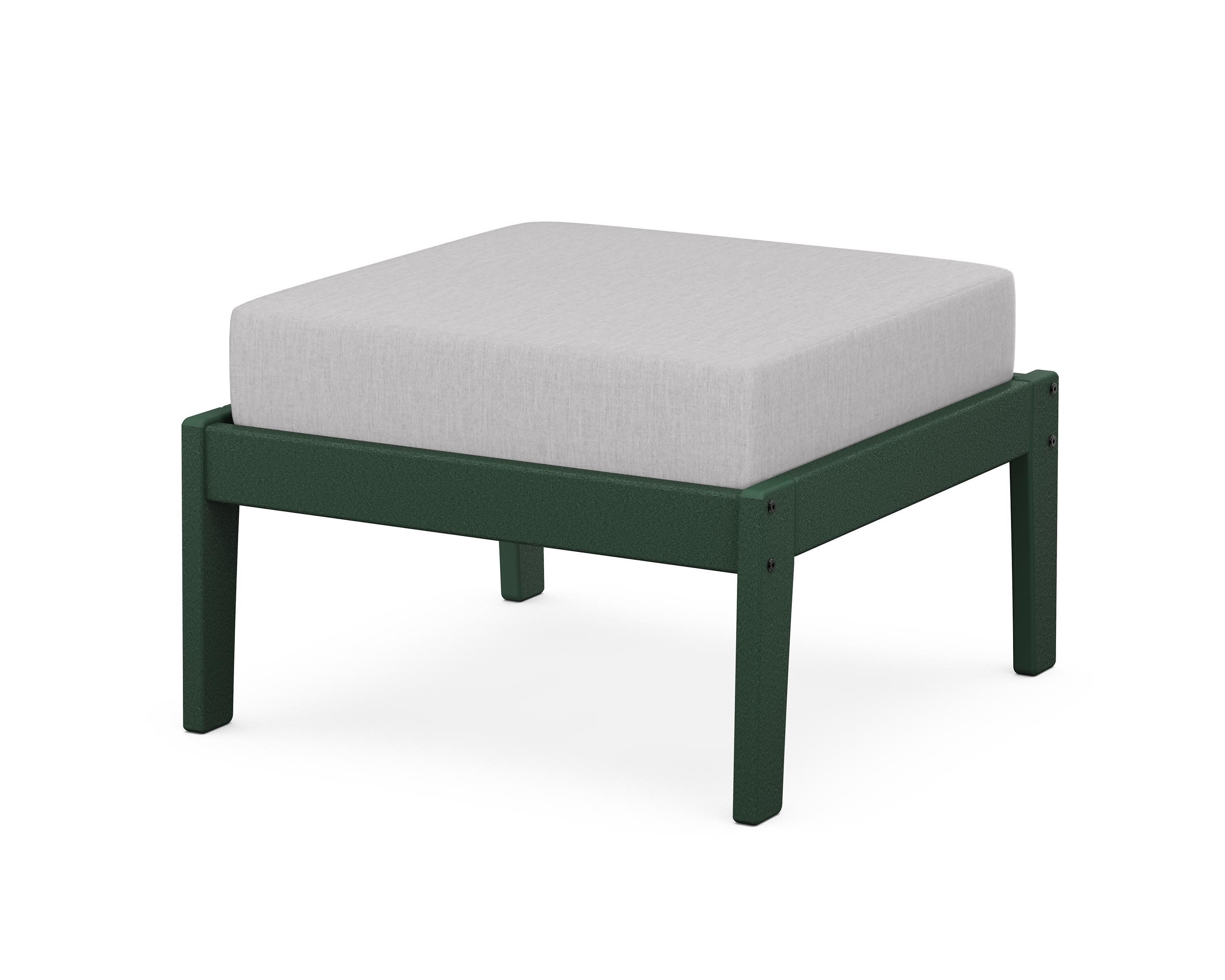 Deep Seating Ottoman in Green / Granite