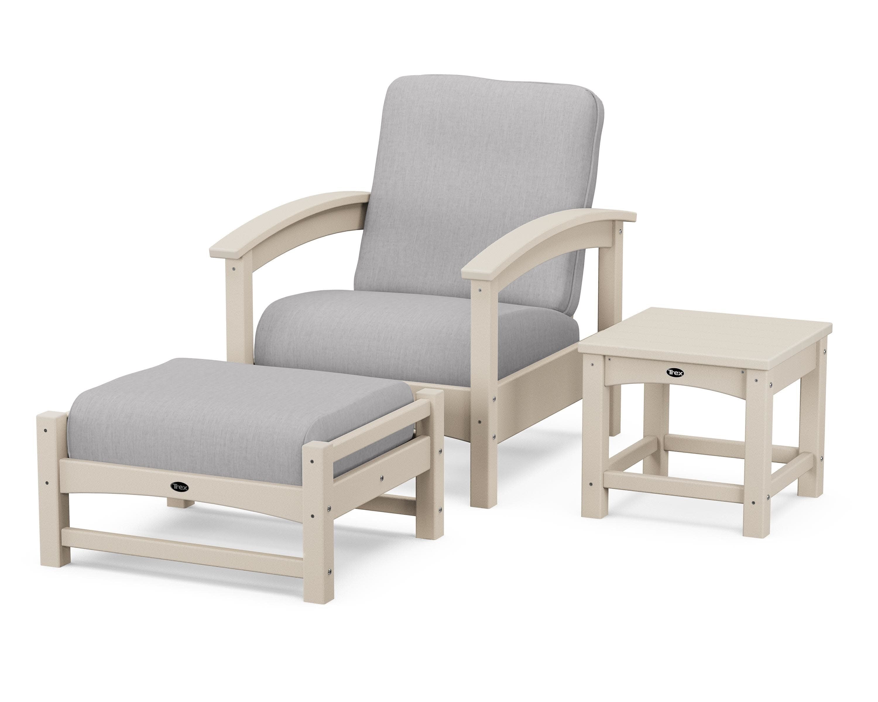 Rockport 3-Piece Deep Seating Set in Sand Castle / Granite