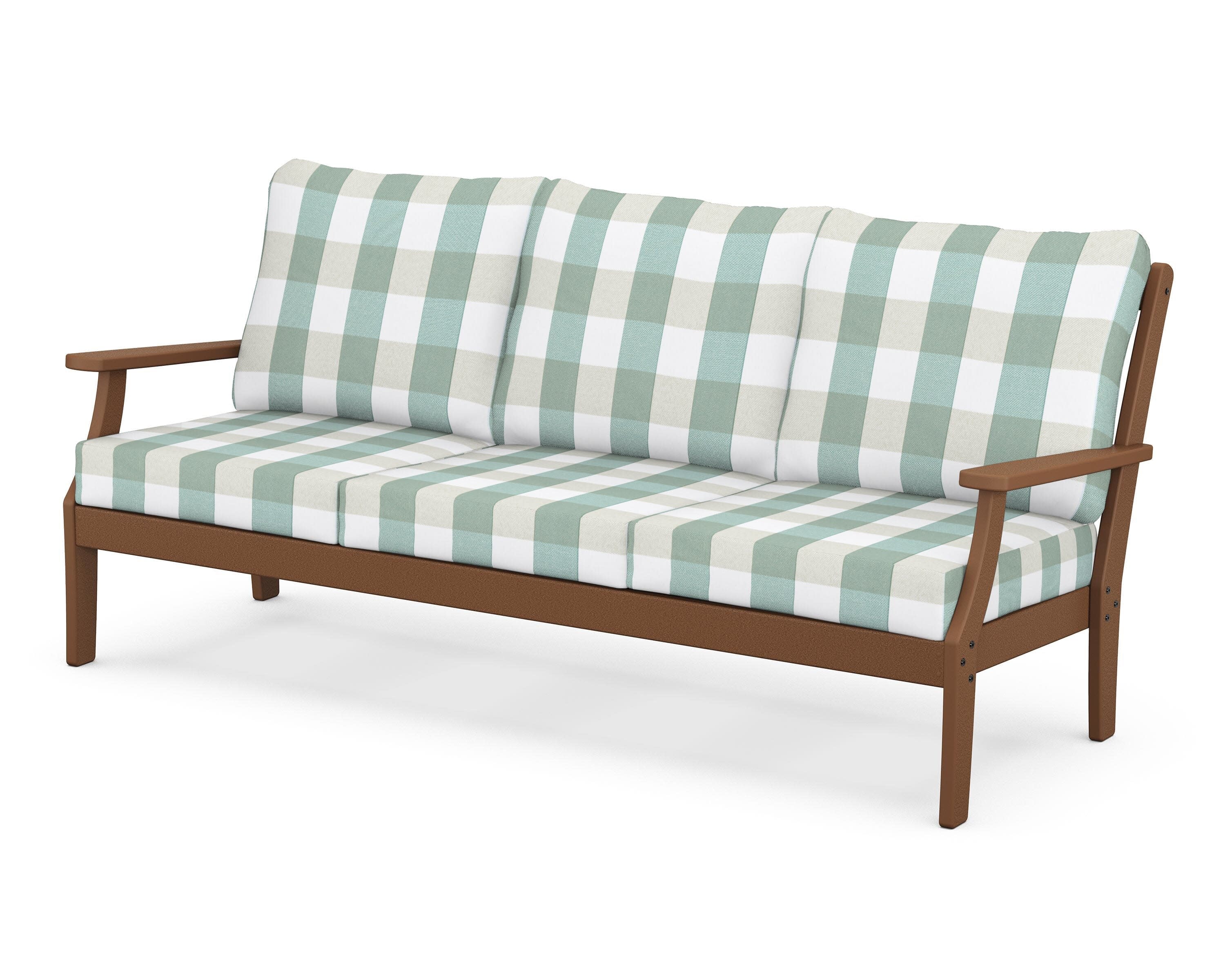 Yacht Club Deep Seating Sofa in Tree House / Buffalo Plaid Glacier Spa