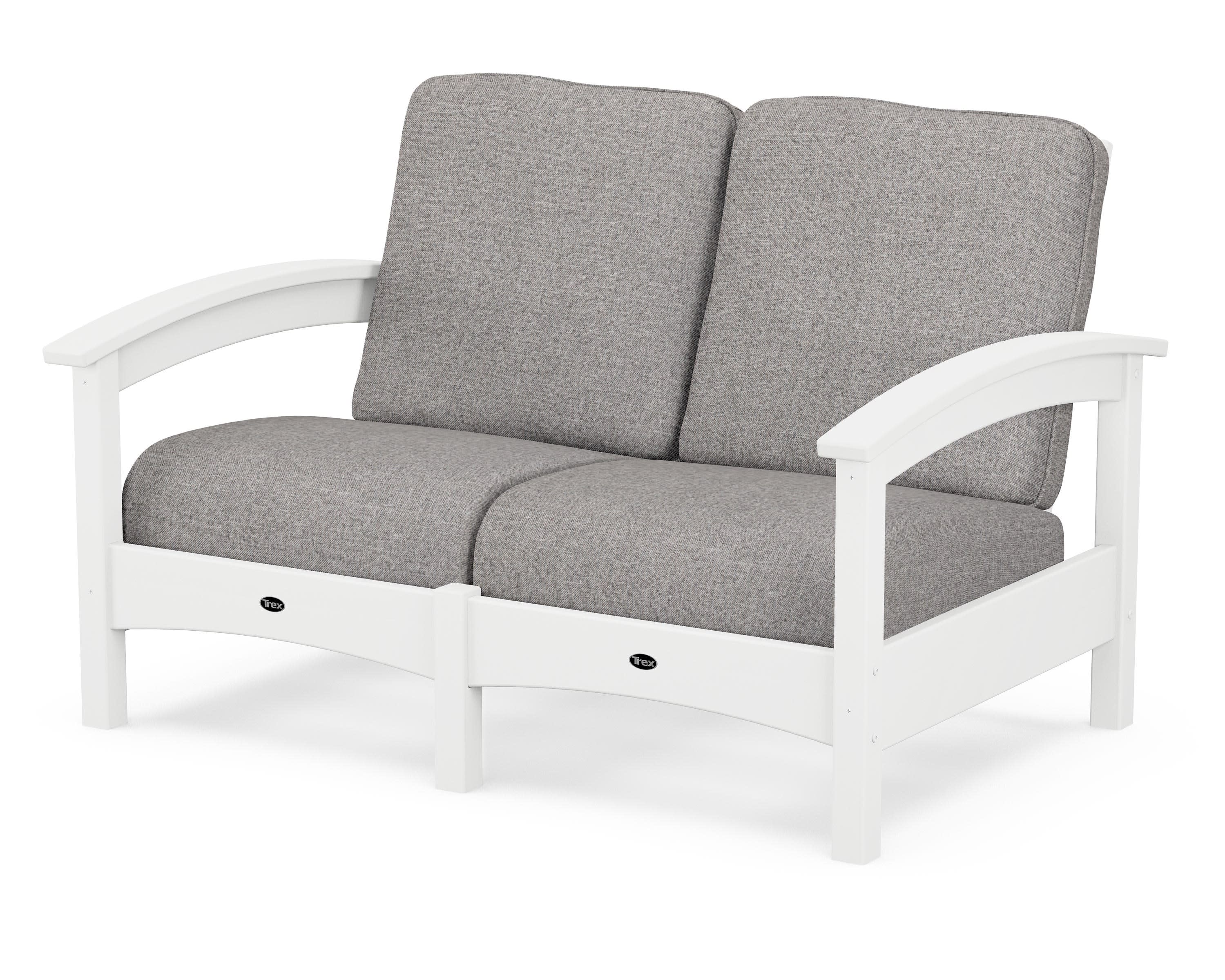 Rockport Club Loveseat in Classic White / Grey Mist