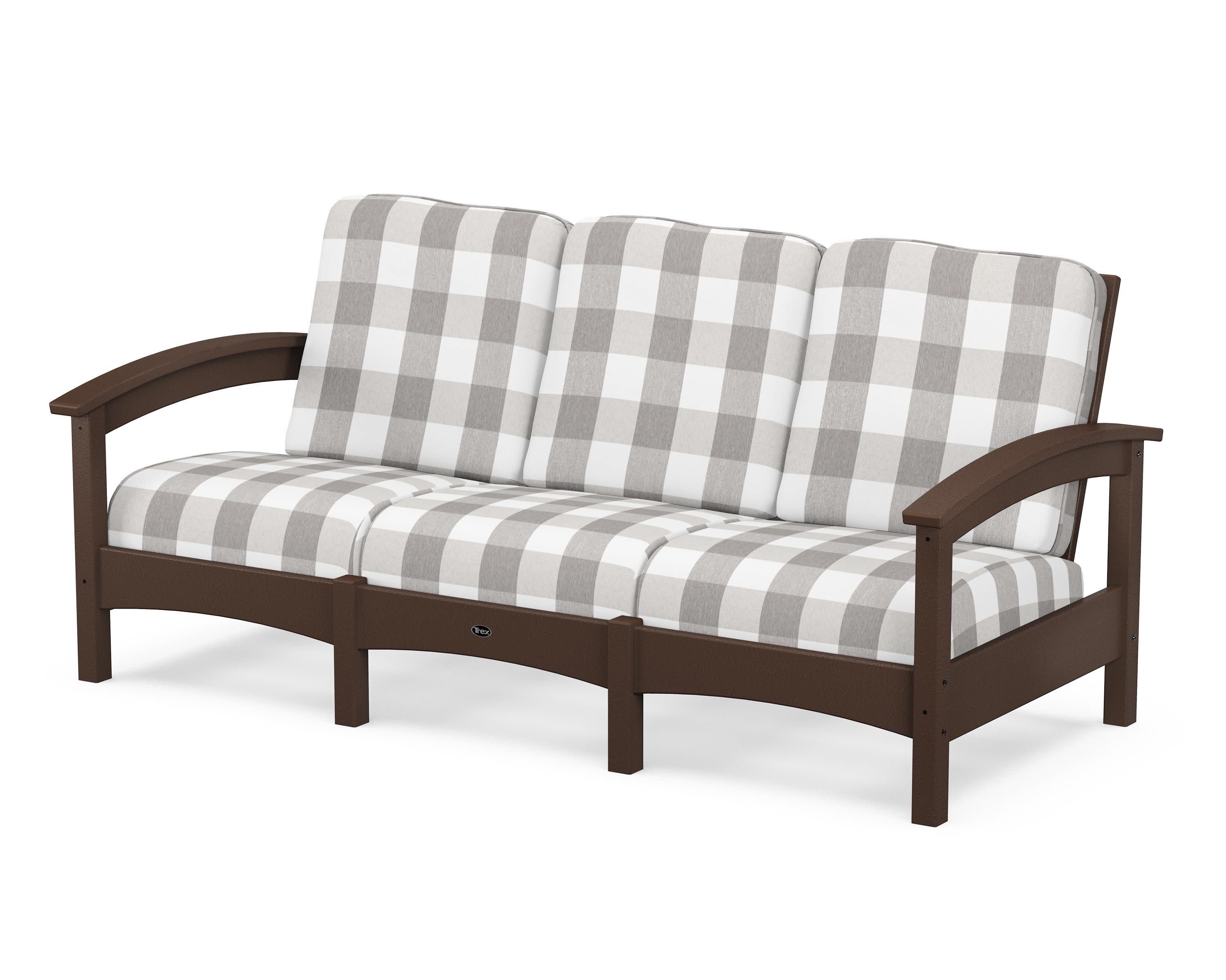 Rockport Club Sofa in Vintage Lantern / Buffalo Plaid Grey Mist