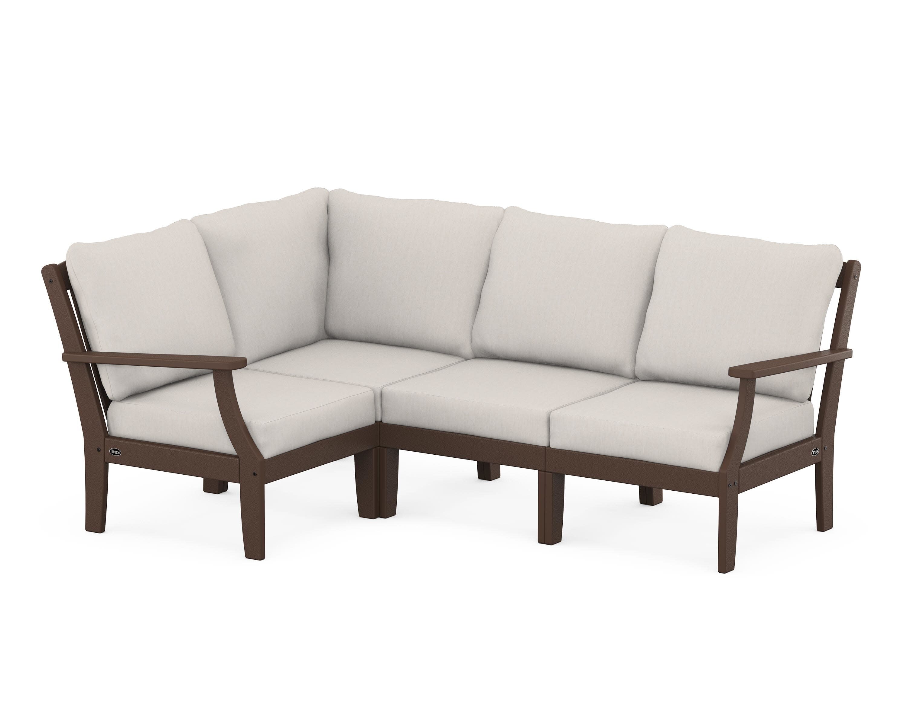 Yacht Club Modular 4-Piece Deep Seating Set in Vintage Lantern / Cast Ash