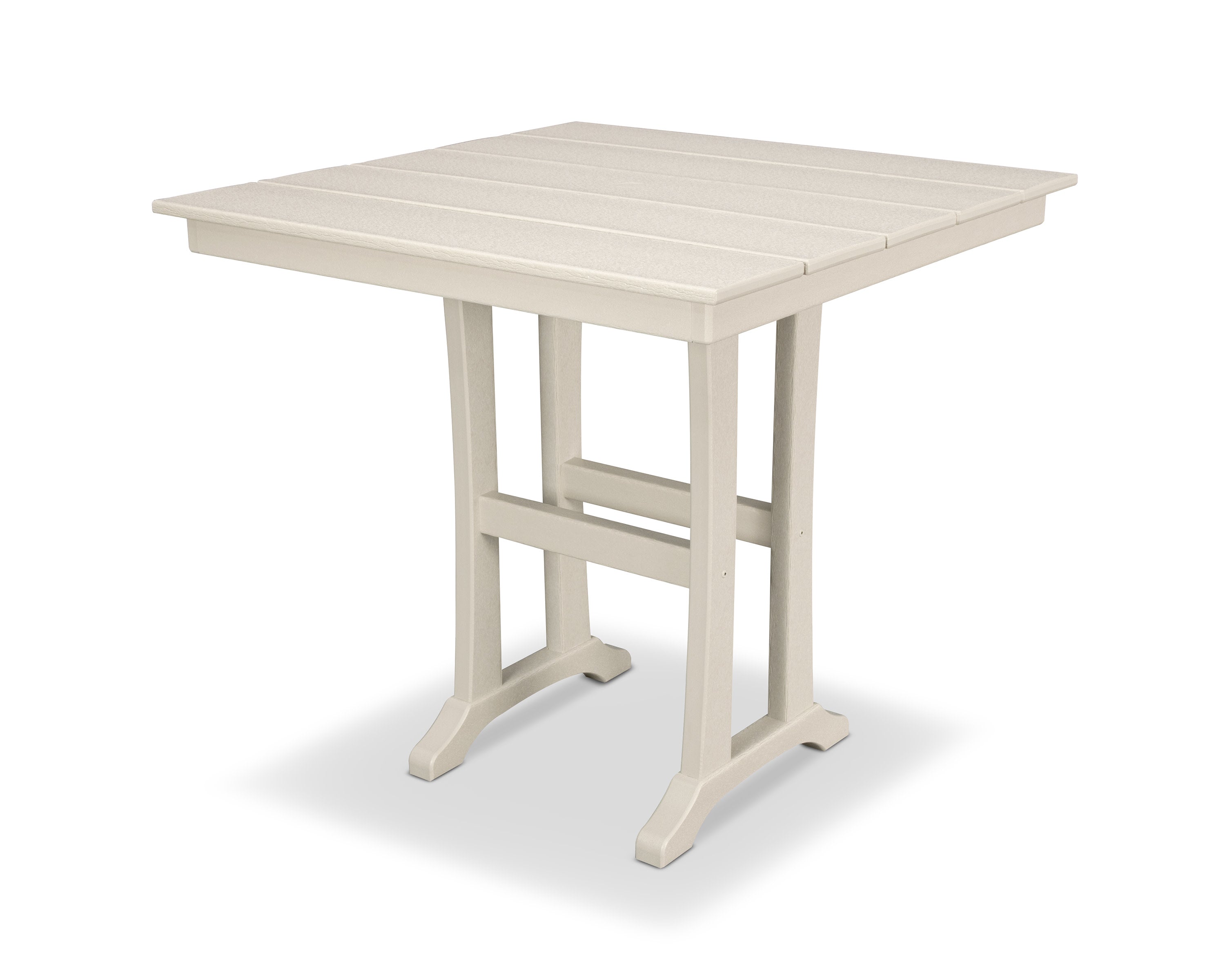 Farmhouse Trestle 37" Counter Table in Sand Castle