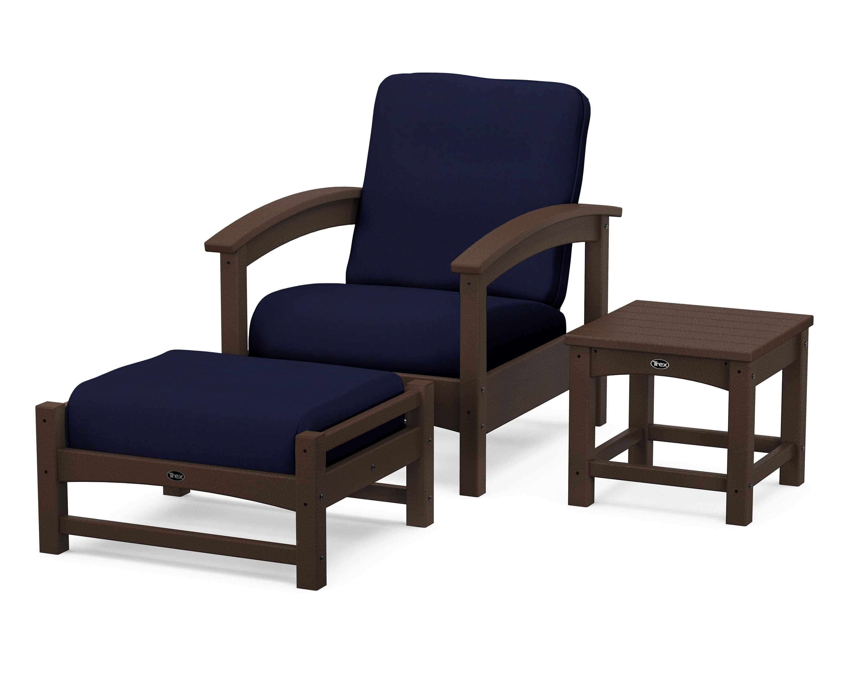 Rockport 3-Piece Deep Seating Set in Vintage Lantern / Navy