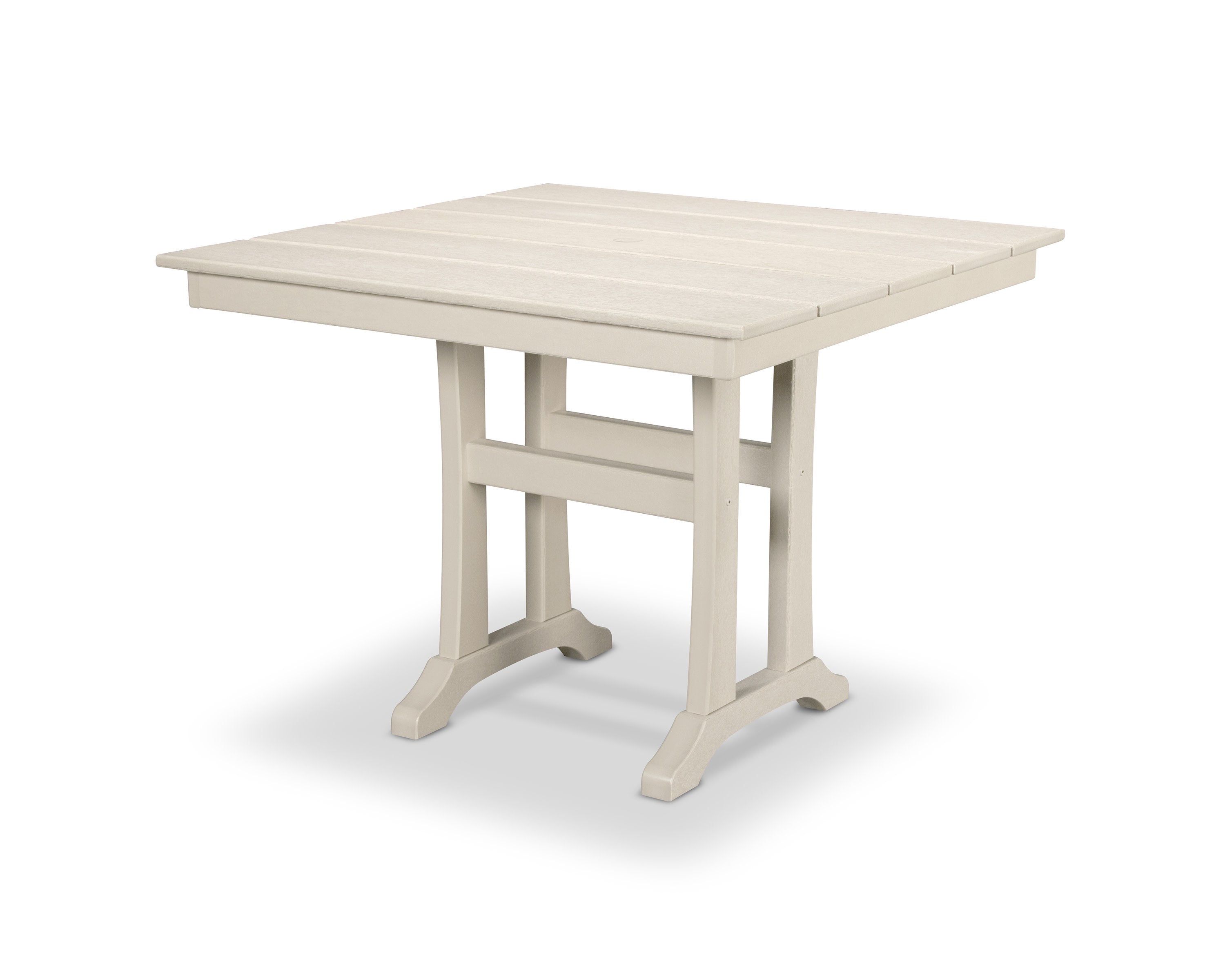 Farmhouse Trestle 37" Dining Table in Sand Castle