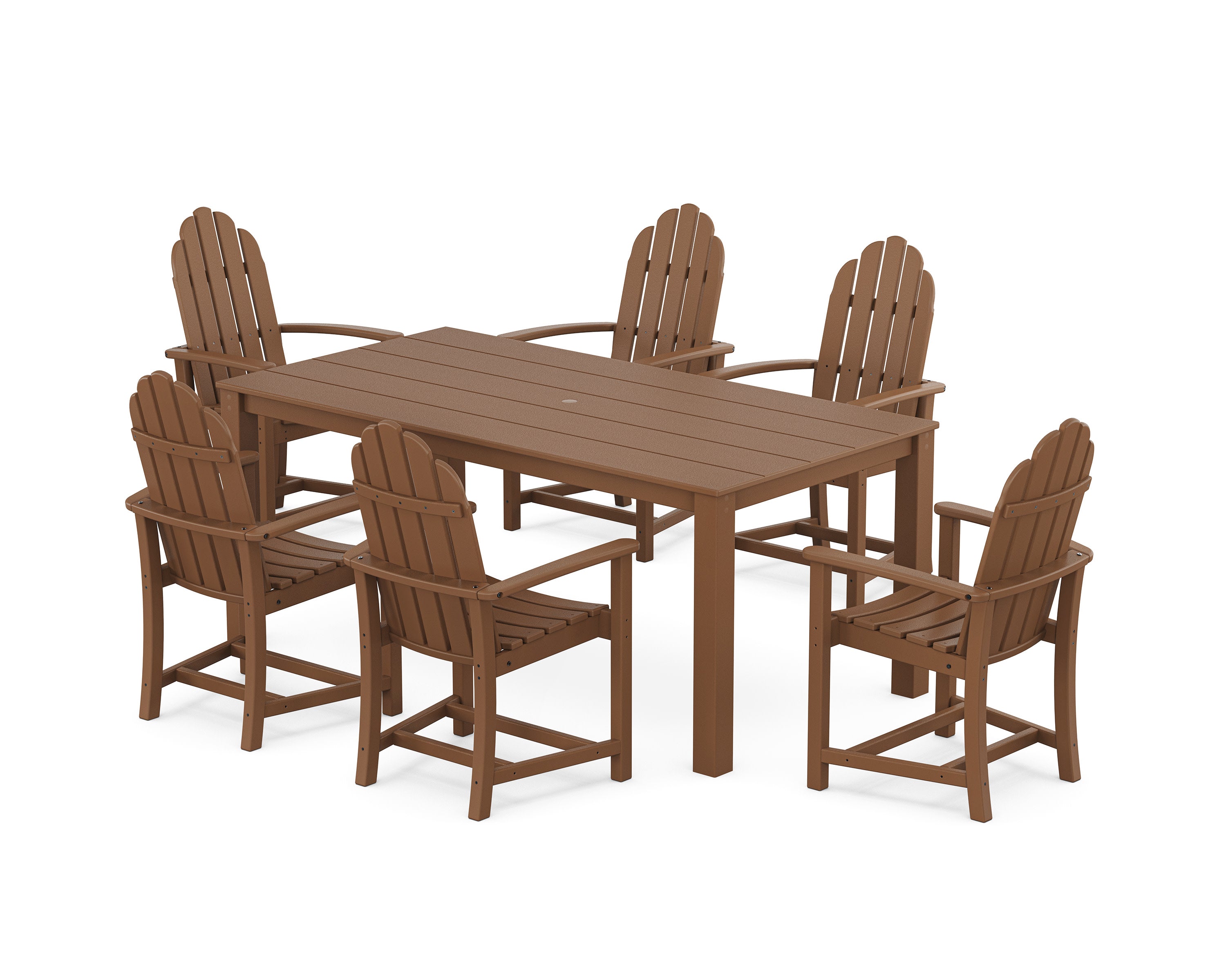Cape Cod Adirondack 7-Piece Parsons Dining Set in Tree House