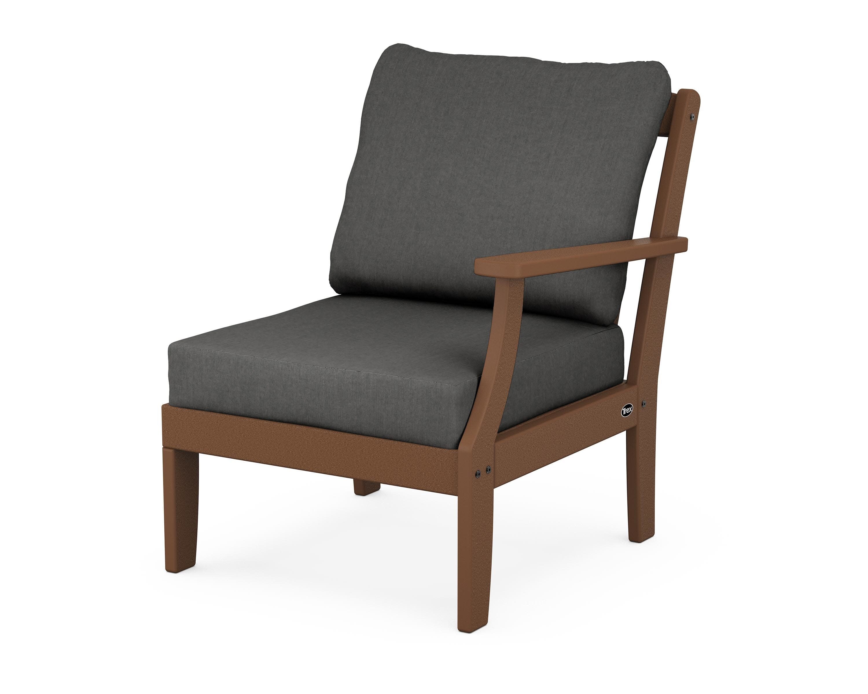 Yacht Club Modular Right Arm Chair in Tree House / Spectrum Carbon