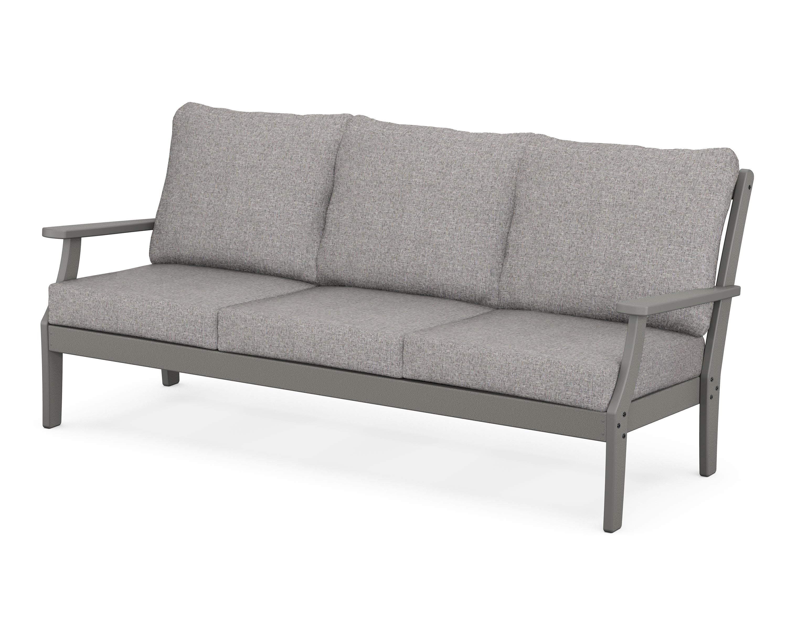 Yacht Club Deep Seating Sofa in Stepping Stone / Grey Mist