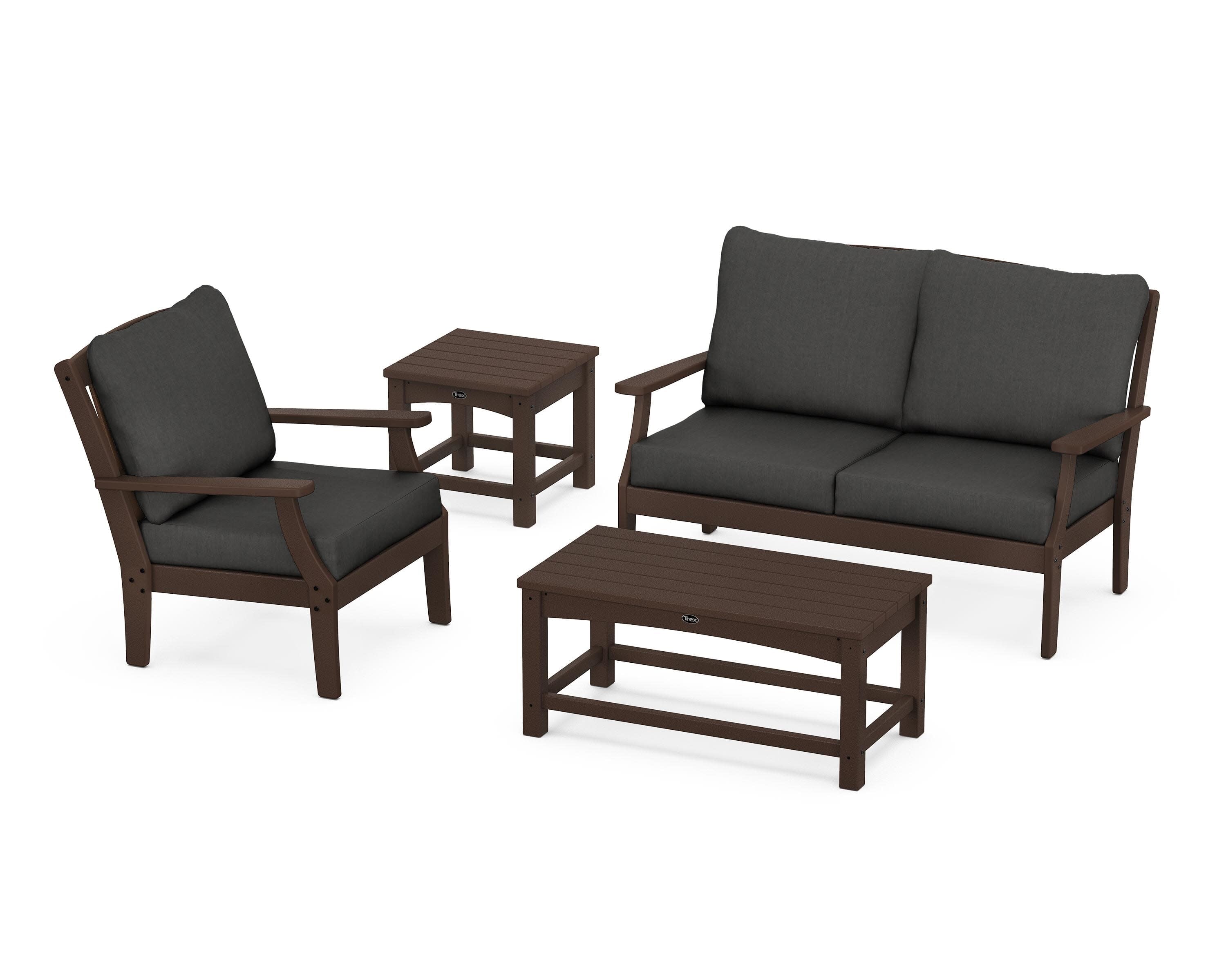 Yacht Club 4-Piece Deep Seating Set in Vintage Lantern / Spectrum Carbon