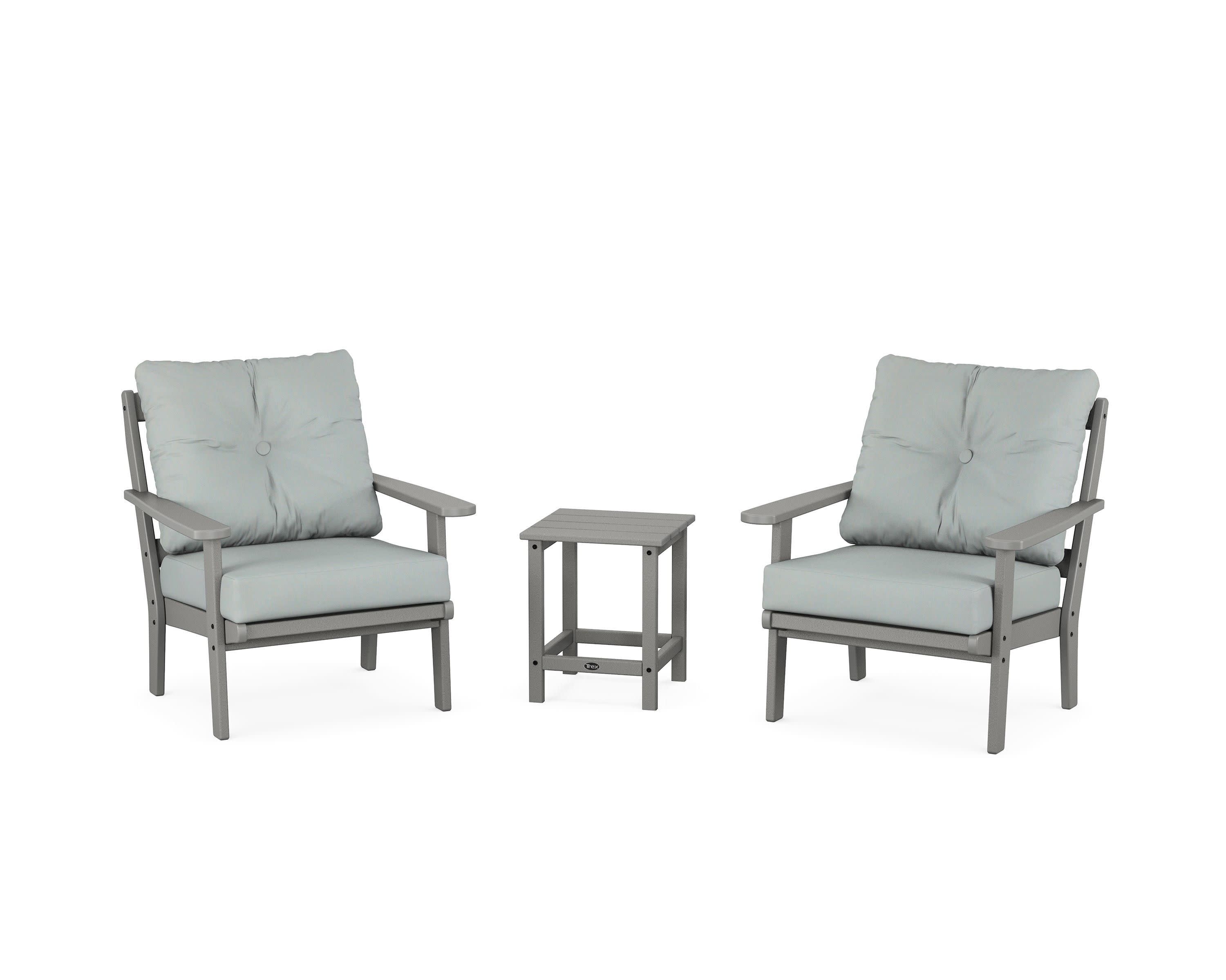 Cape Cod 3-Piece Deep Seating Set in Stepping Stone / Spa