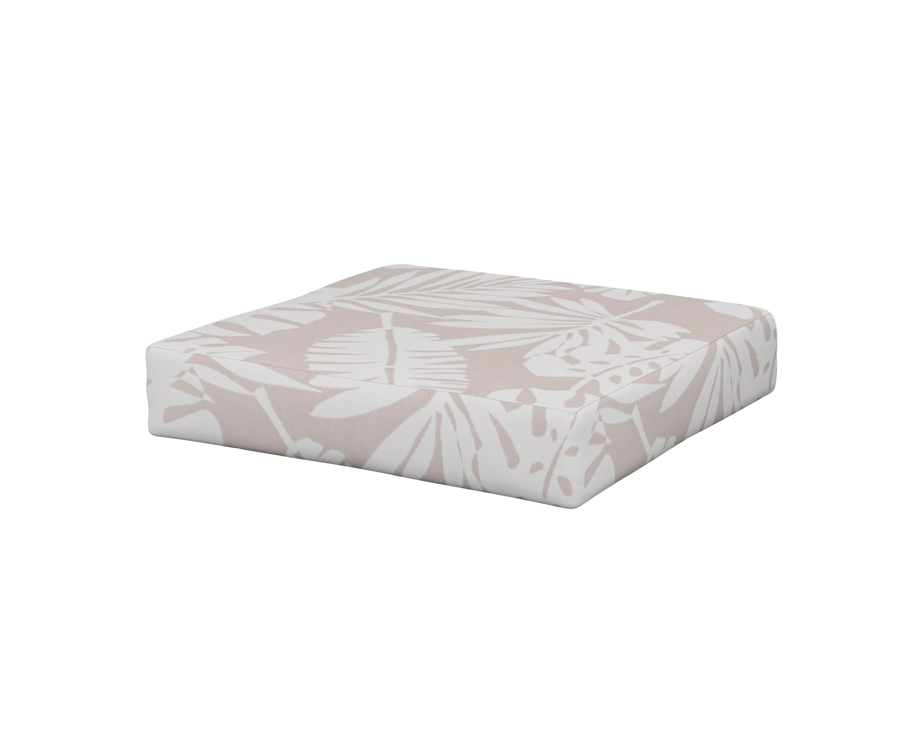 Modular Ottoman Cushion in Leaf Dune Burlap