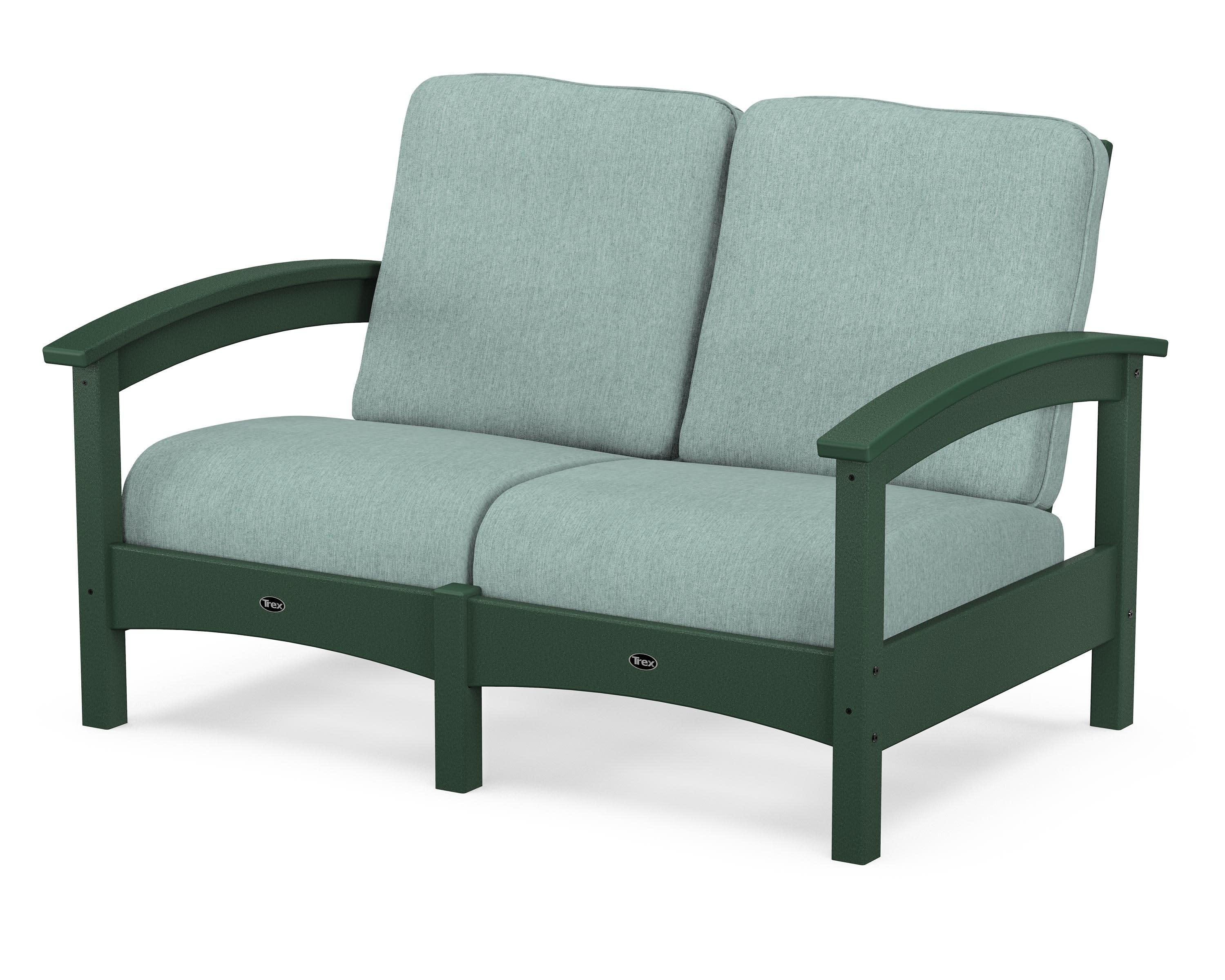 Rockport Club Loveseat in Rainforest Canopy / Glacier Spa