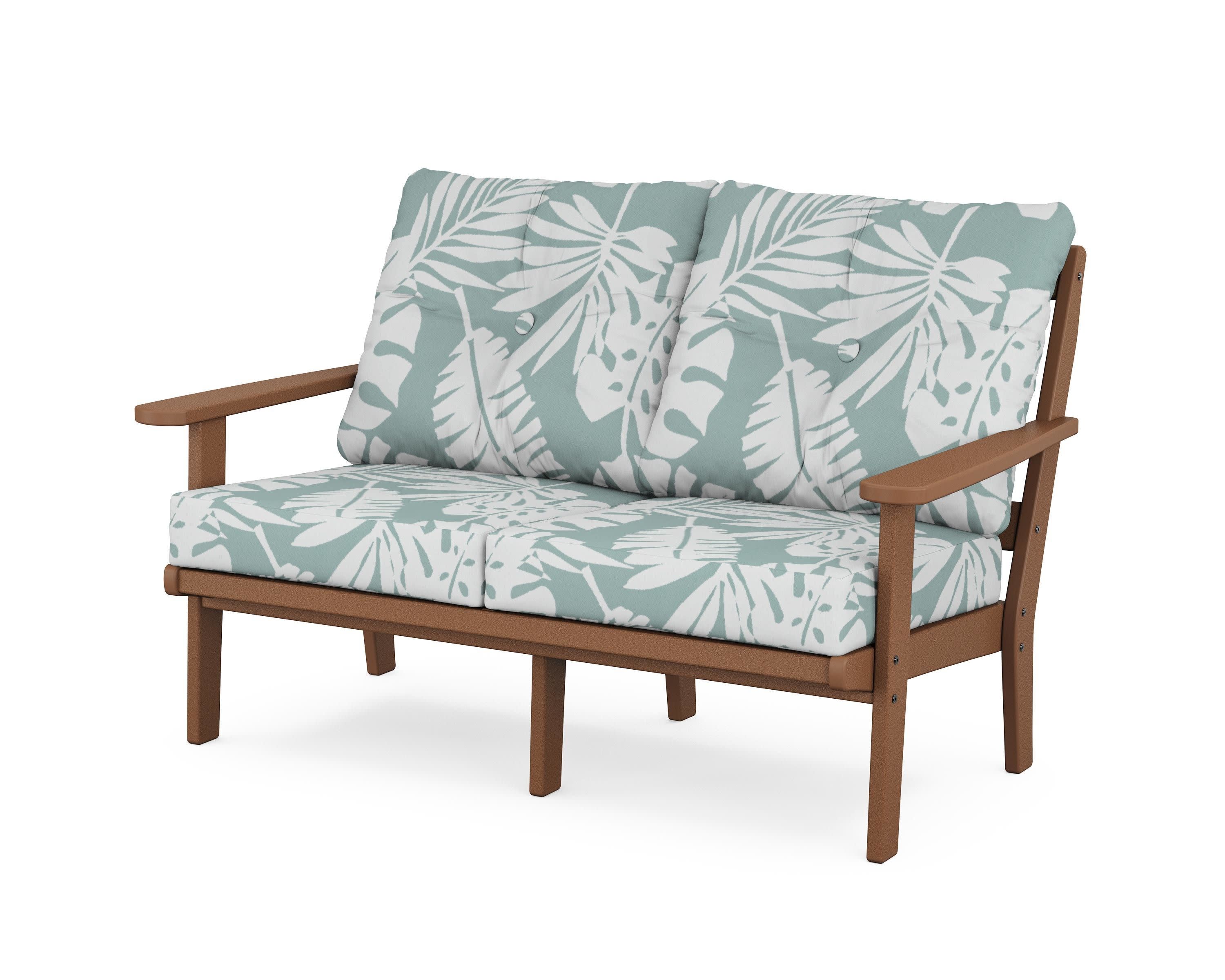Cape Cod Deep Seating Loveseat in Tree House / Leaf Glacier Spa