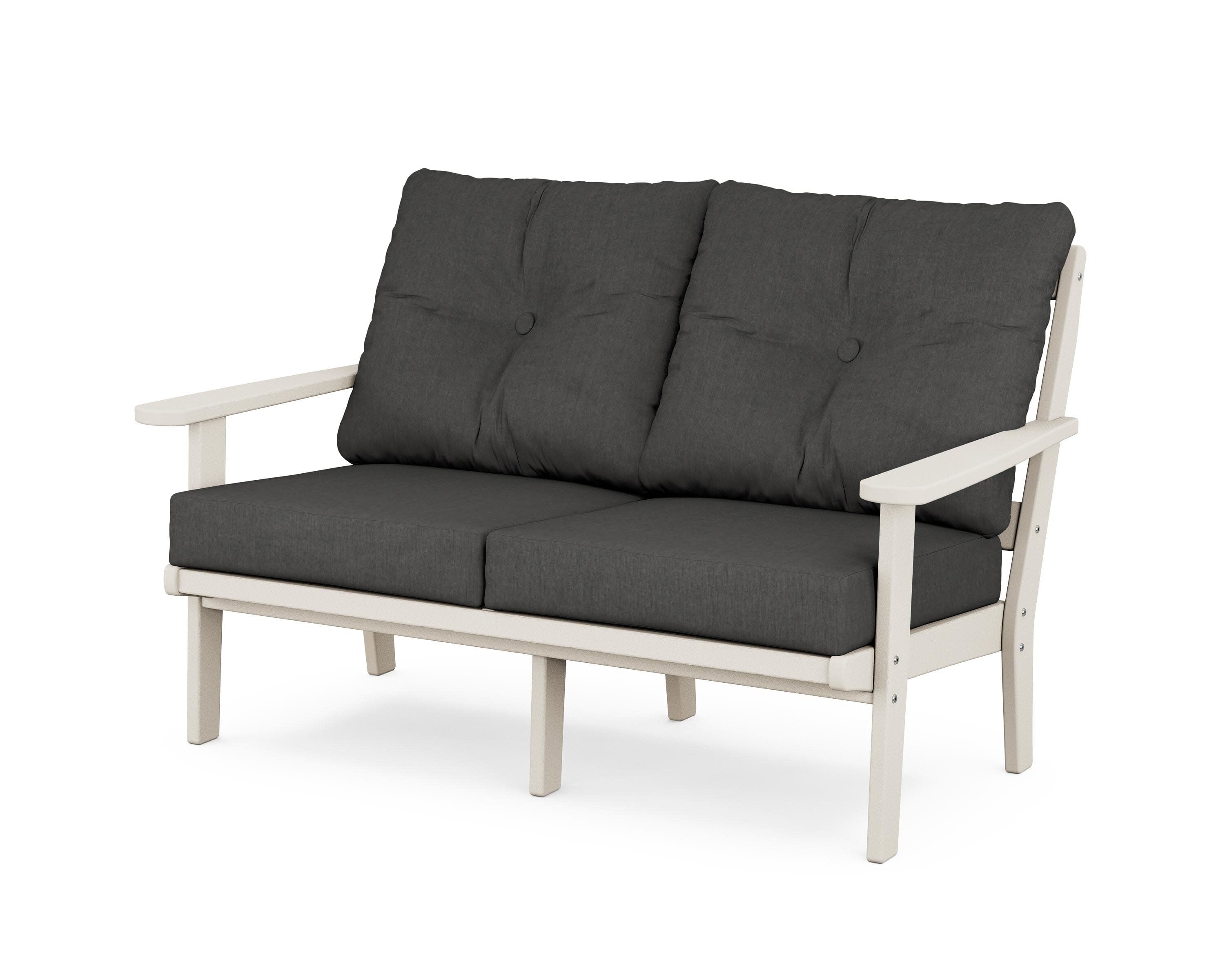 Cape Cod Deep Seating Loveseat in Sand Castle / Spectrum Carbon