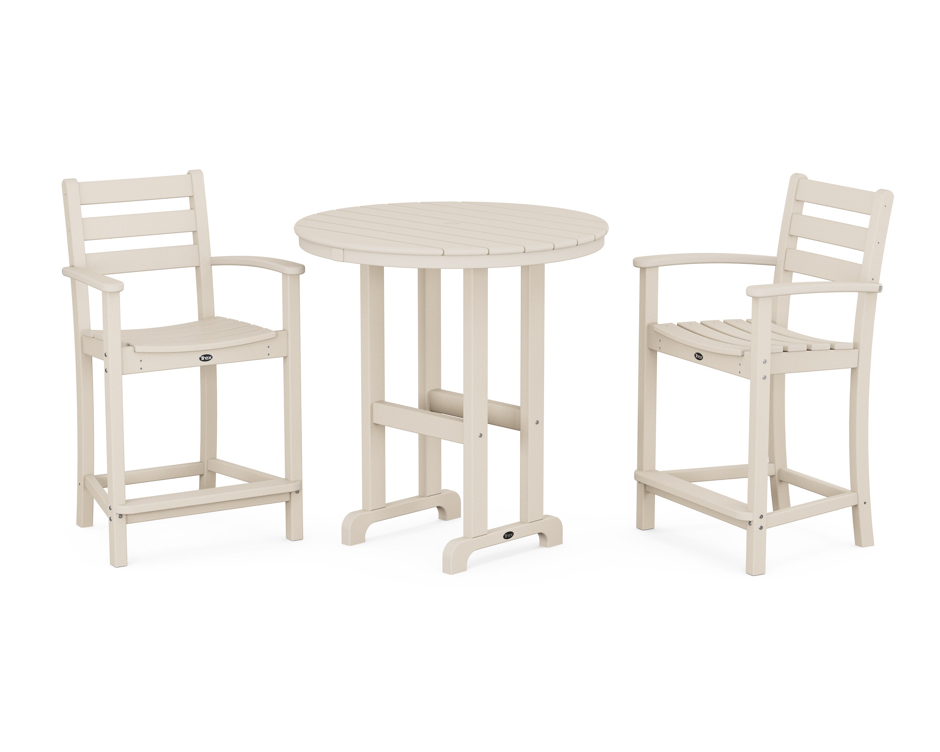 Monterey Bay 3-Piece Arm Chair Counter Set in Sand Castle
