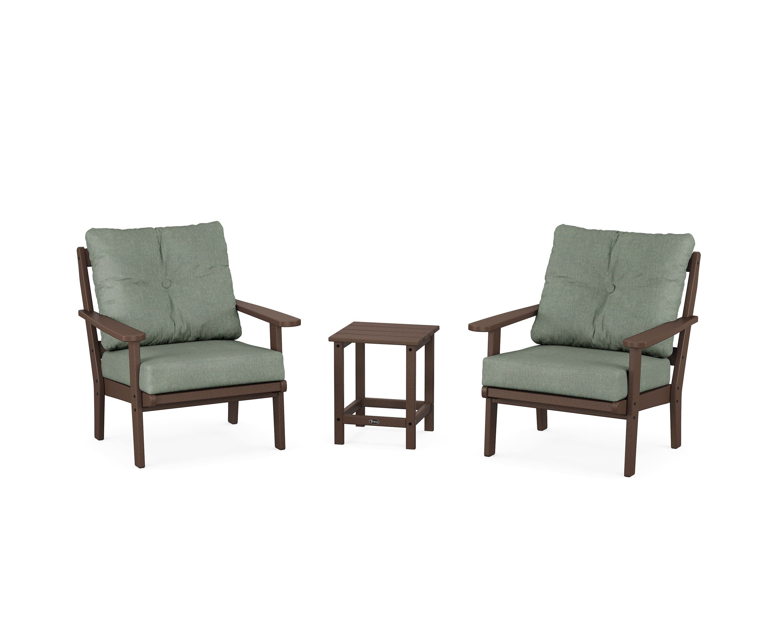 Cape Cod 3-Piece Deep Seating Set in Vintage Lantern / Cast Sage