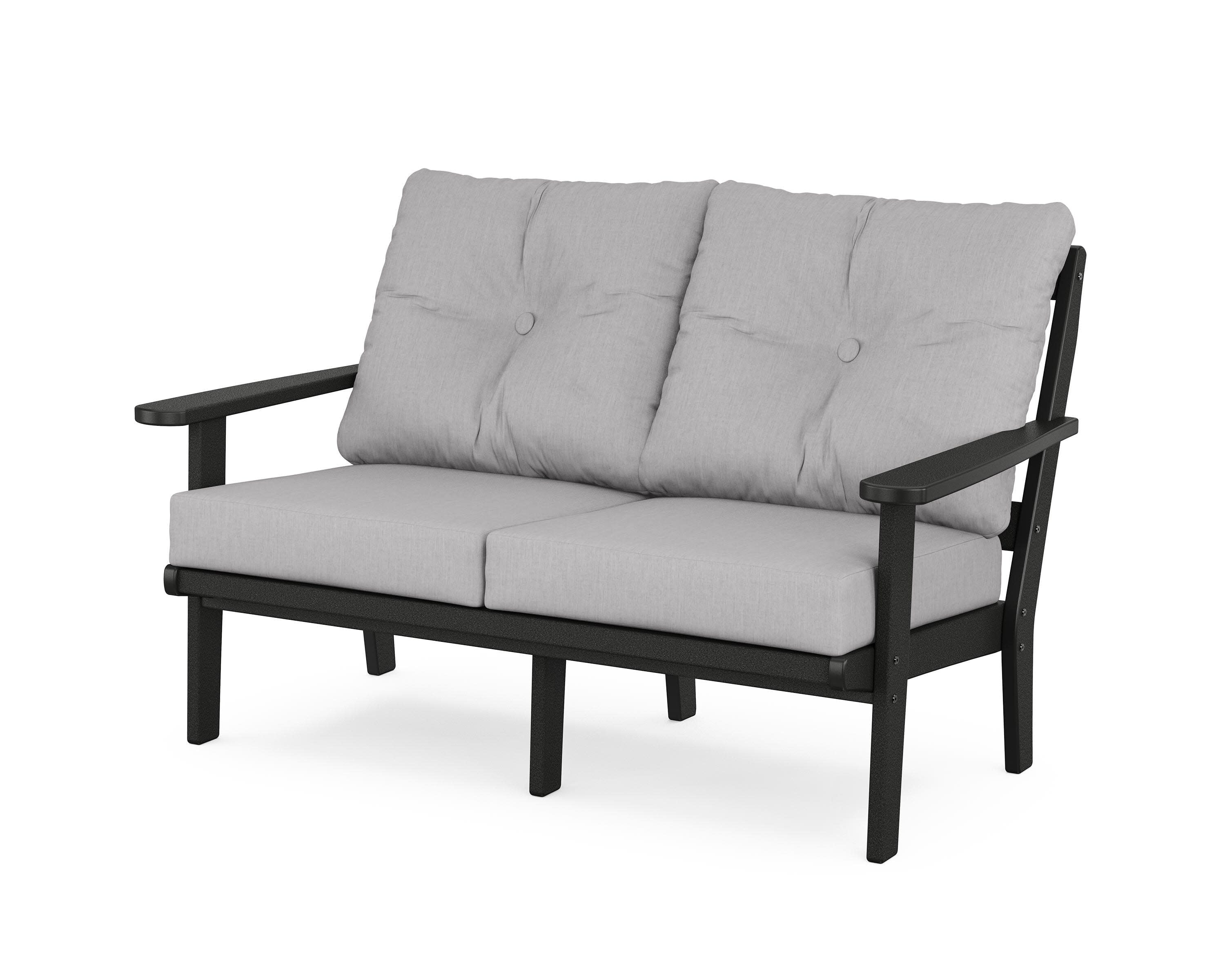 Cape Cod Deep Seating Loveseat in Charcoal Black / Granite