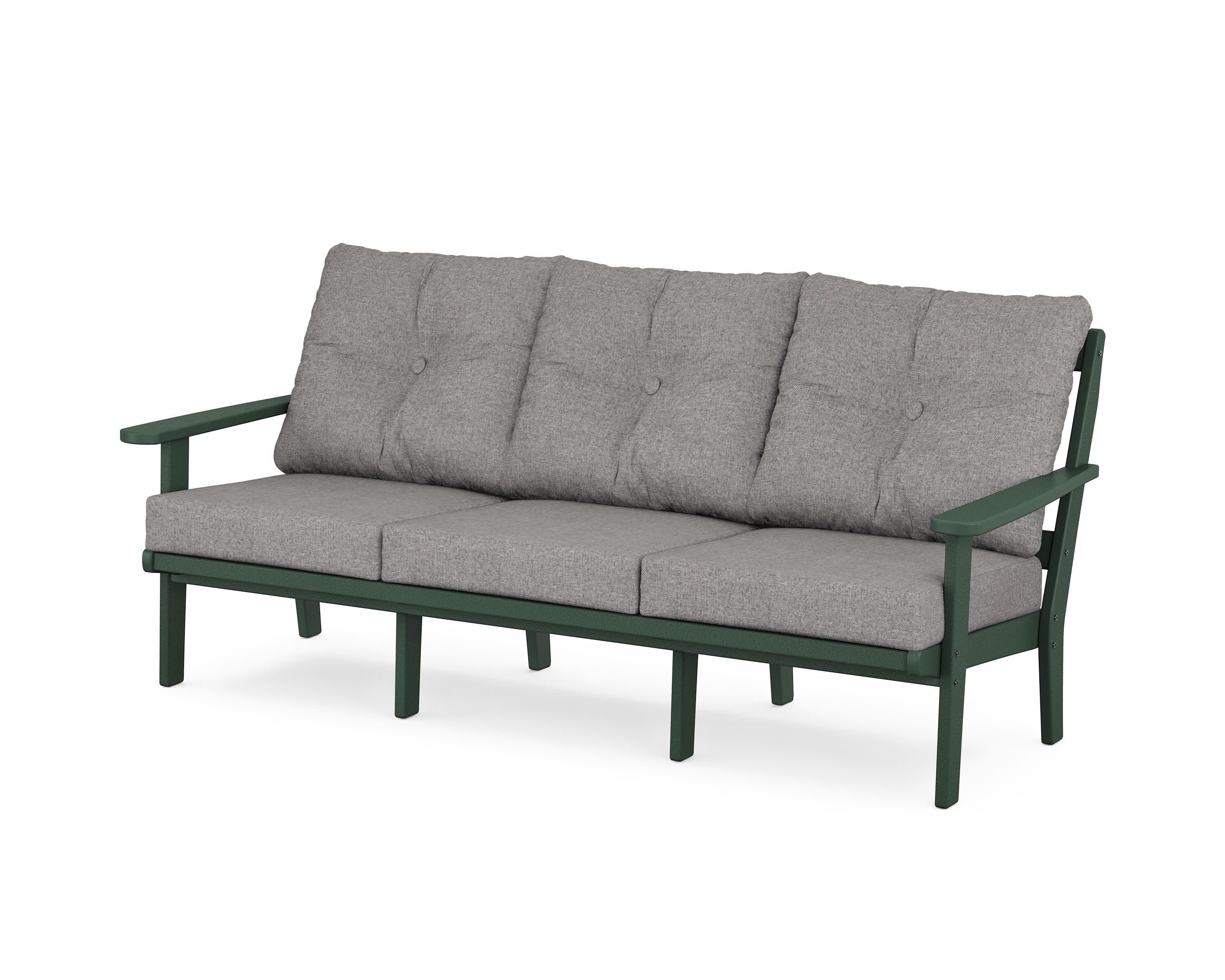 Cape Cod Deep Seating Sofa in Rainforest Canopy / Grey Mist