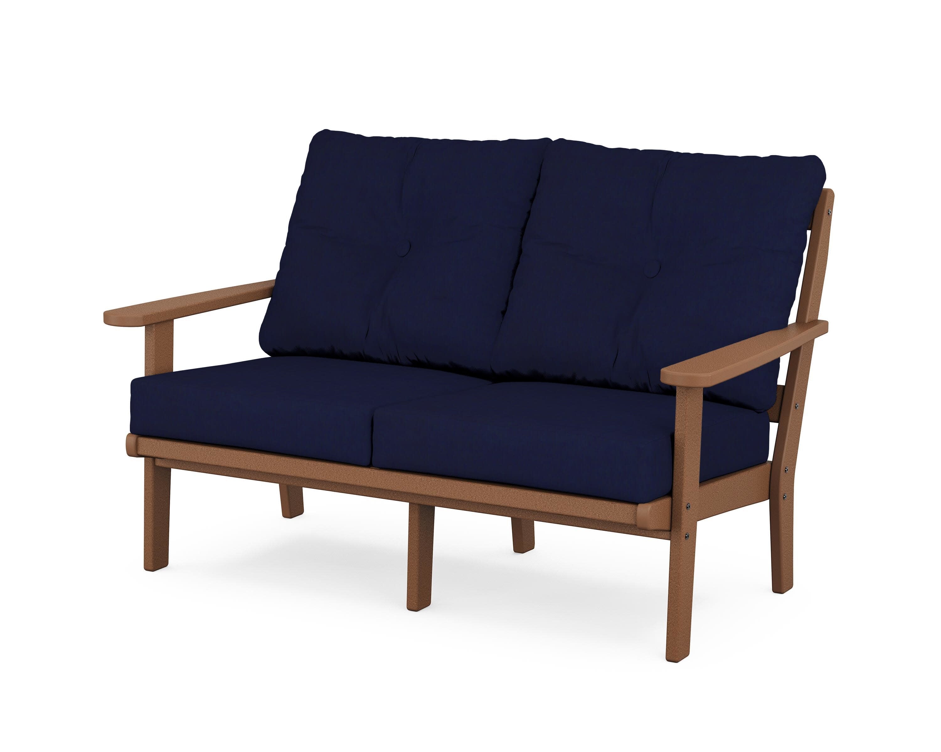 Cape Cod Deep Seating Loveseat in Tree House / Navy