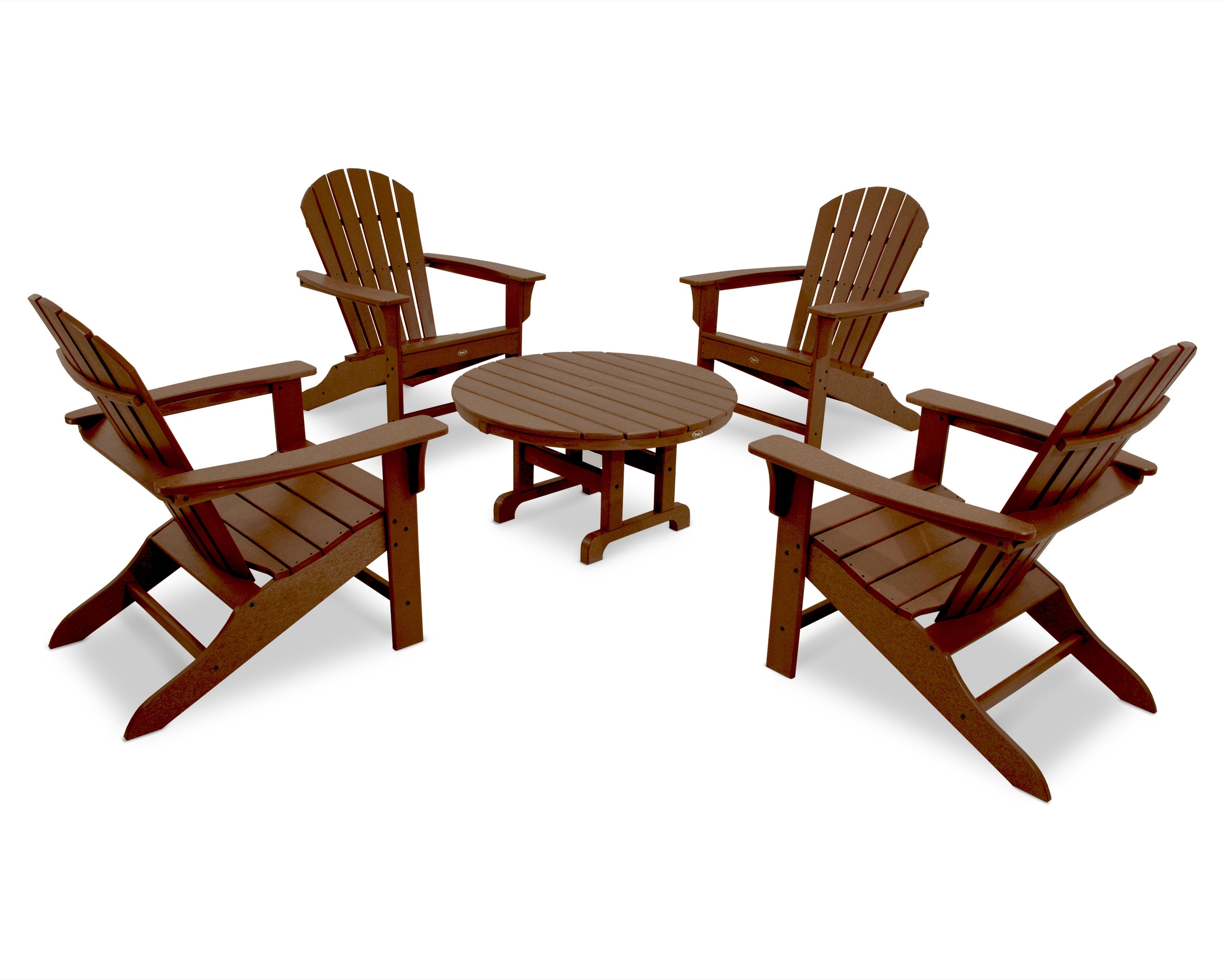 Yacht Club Shellback 5-Piece Adirondack Conversation Group in Tree House