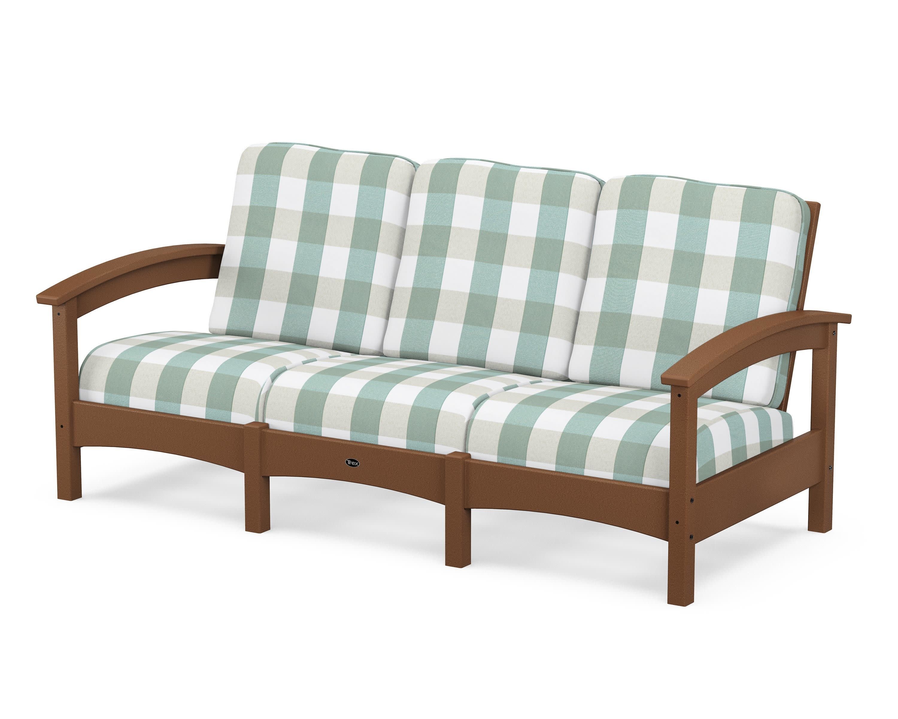 Rockport Club Sofa in Tree House / Buffalo Plaid Glacier Spa