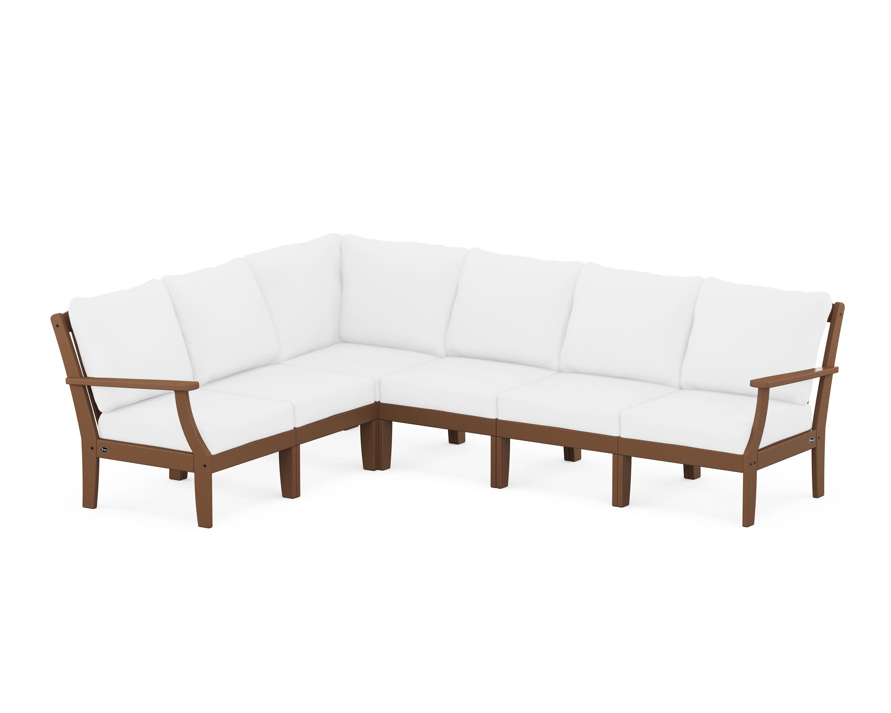Yacht Club Modular 6-Piece Deep Seating Set in Tree House / Natural