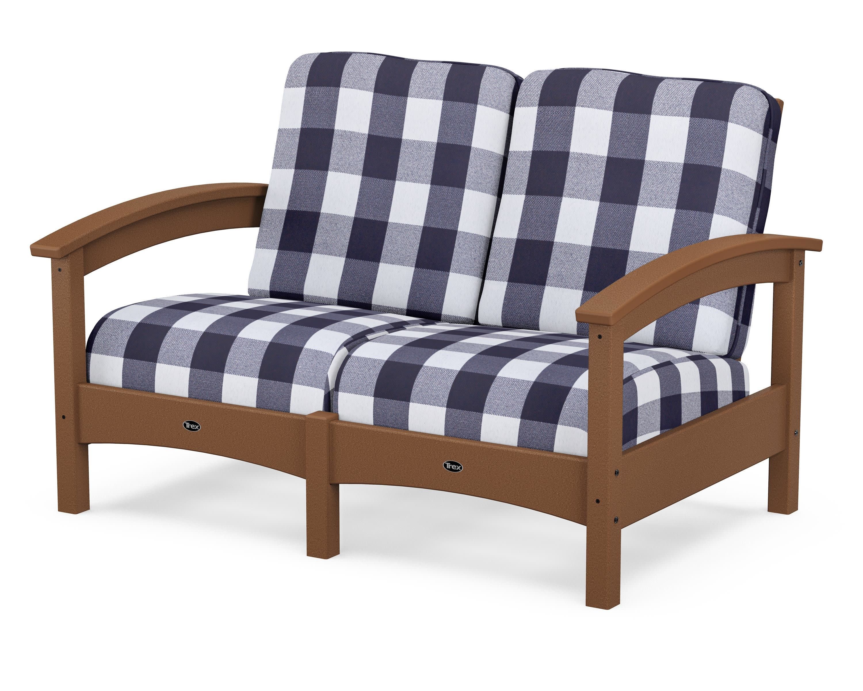 Rockport Club Loveseat in Tree House / Buffalo Plaid Navy
