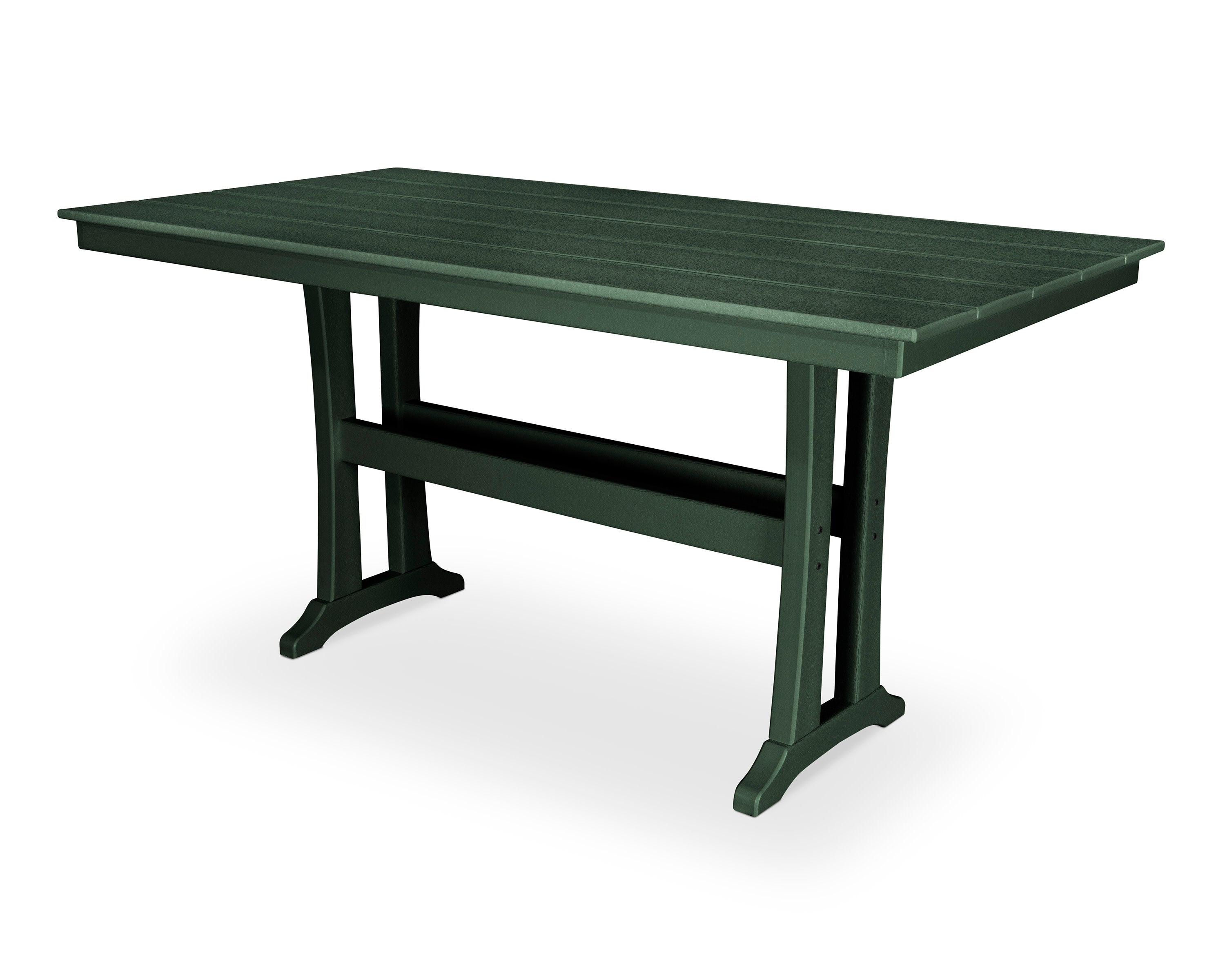 Farmhouse Trestle 37" x 72" Counter Table in Rainforest Canopy