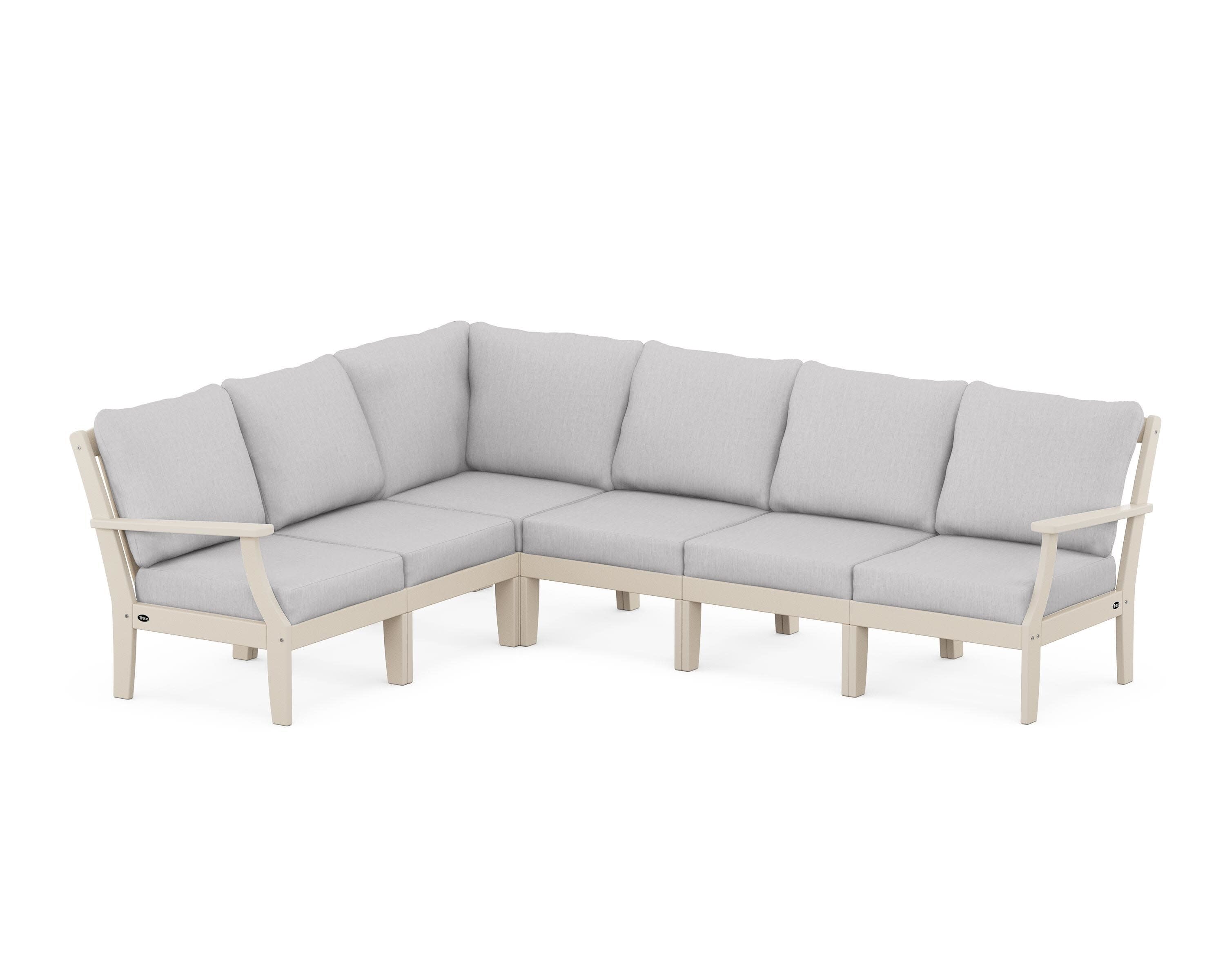 Yacht Club Modular 6-Piece Deep Seating Set in Sand Castle / Granite