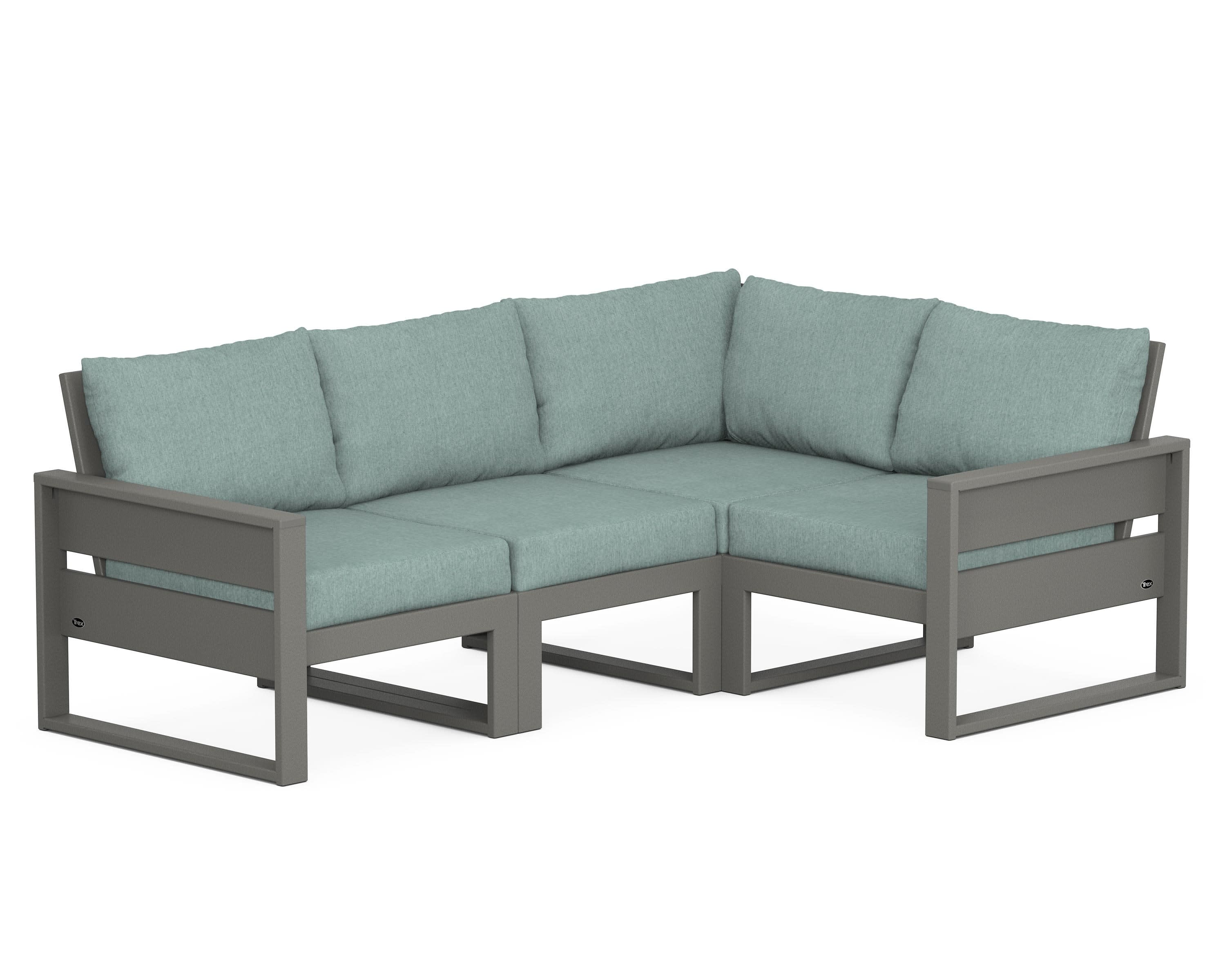 Eastport 4- Piece Sectional in Stepping Stone / Glacier Spa