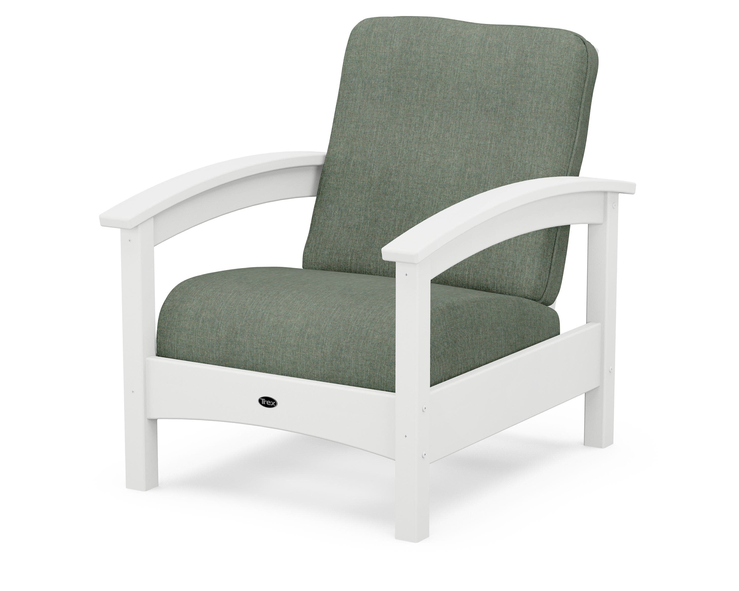 Rockport Club Chair in Classic White / Cast Sage