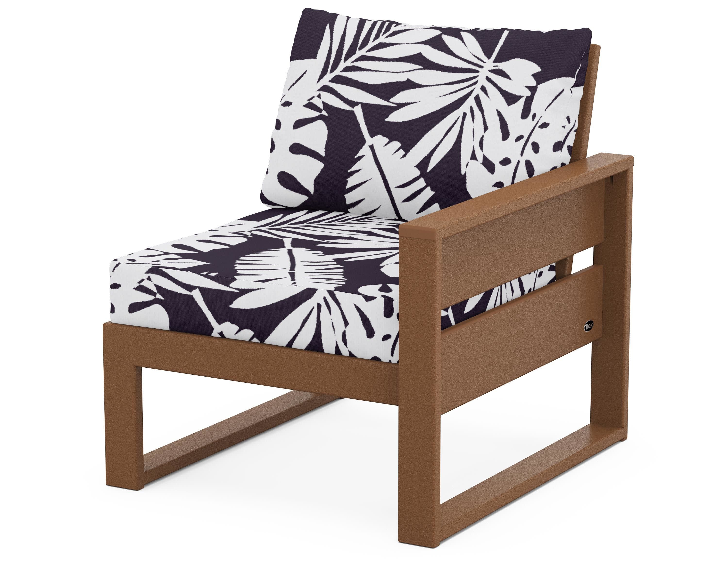 Eastport Modular Right Arm Chair in Tree House / Leaf Navy