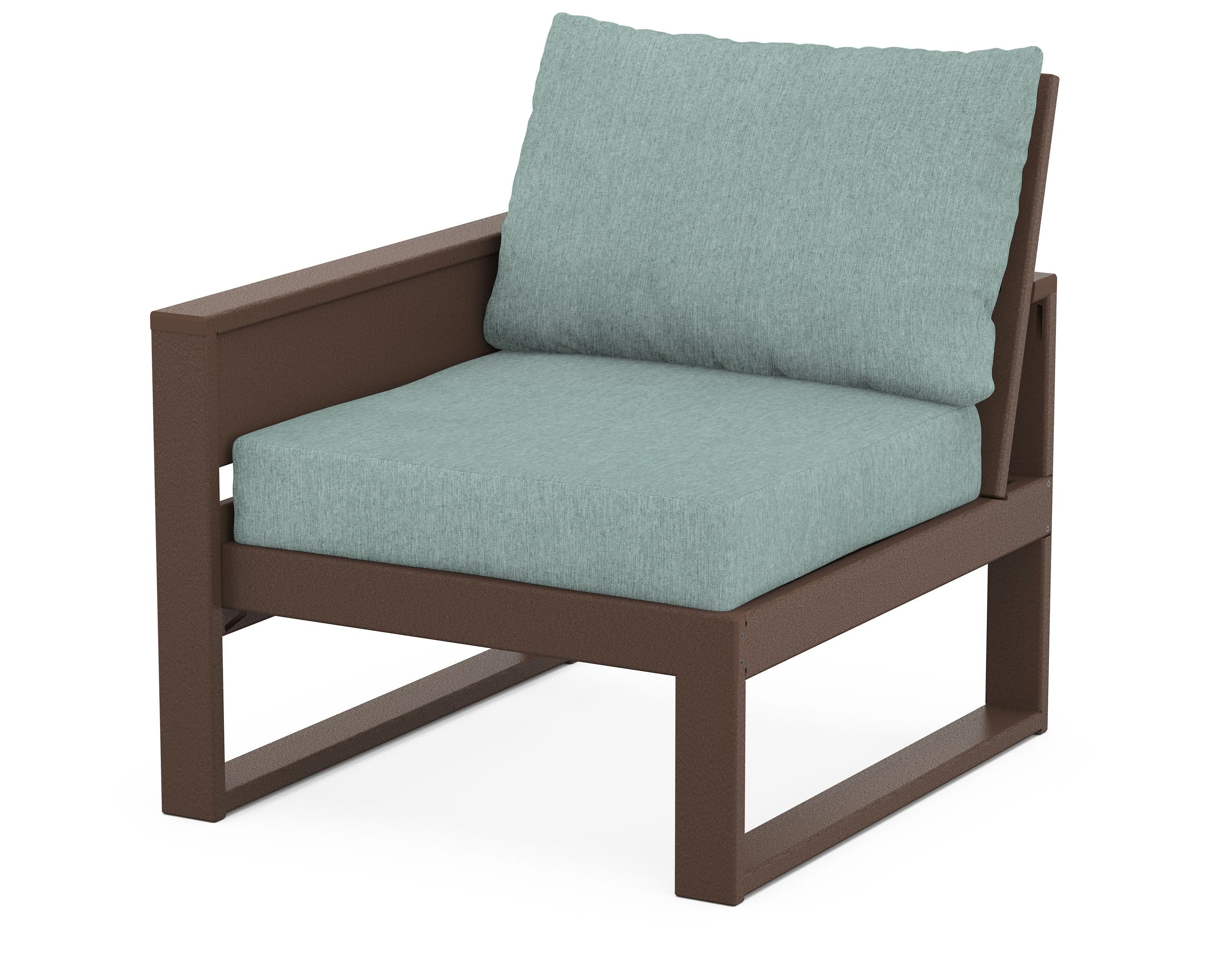 Eastport Modular Left Arm Chair in Vintage Lantern / Glacier Spa