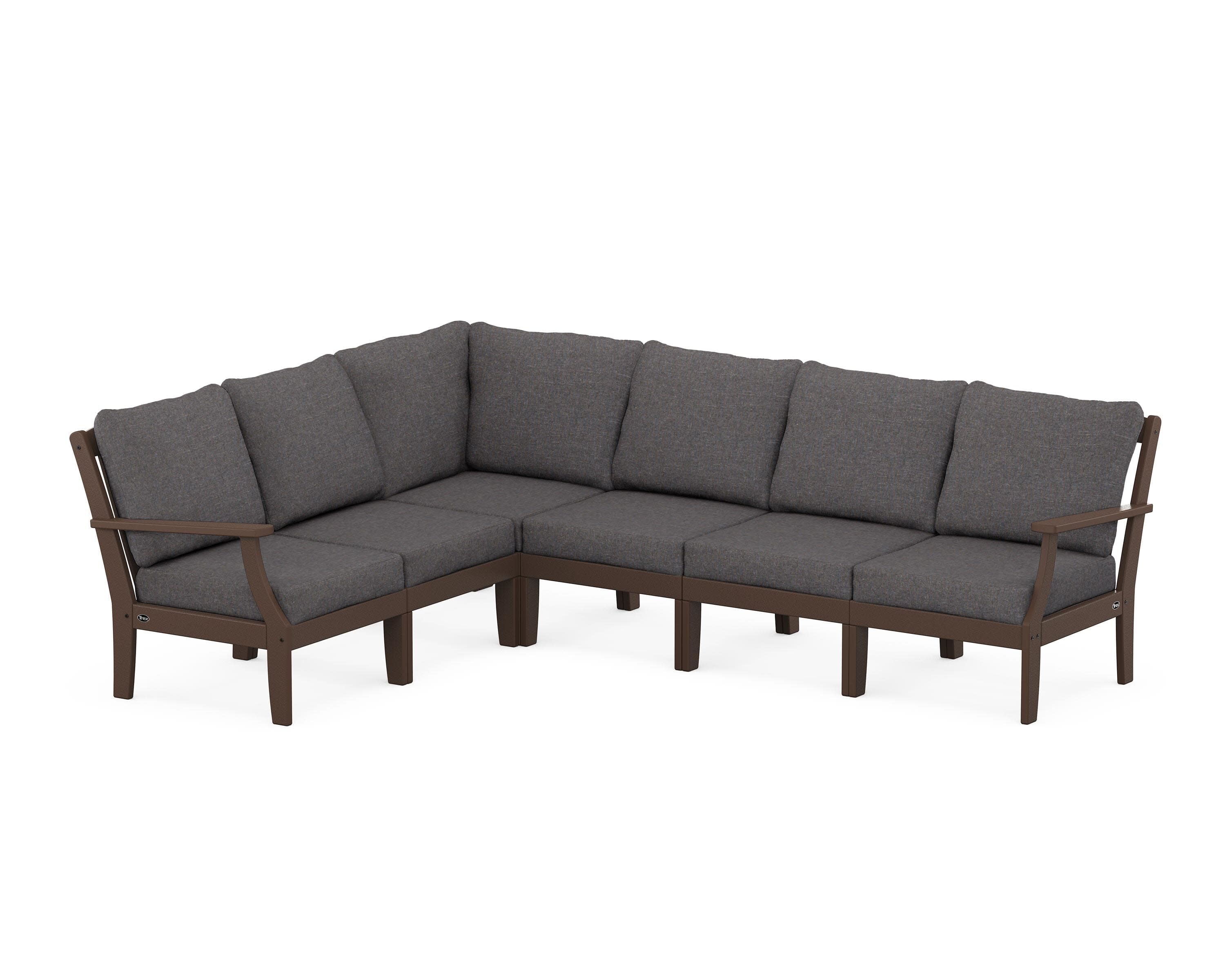 Yacht Club Modular 6-Piece Deep Seating Set in Vintage Lantern / Ash Charcoal