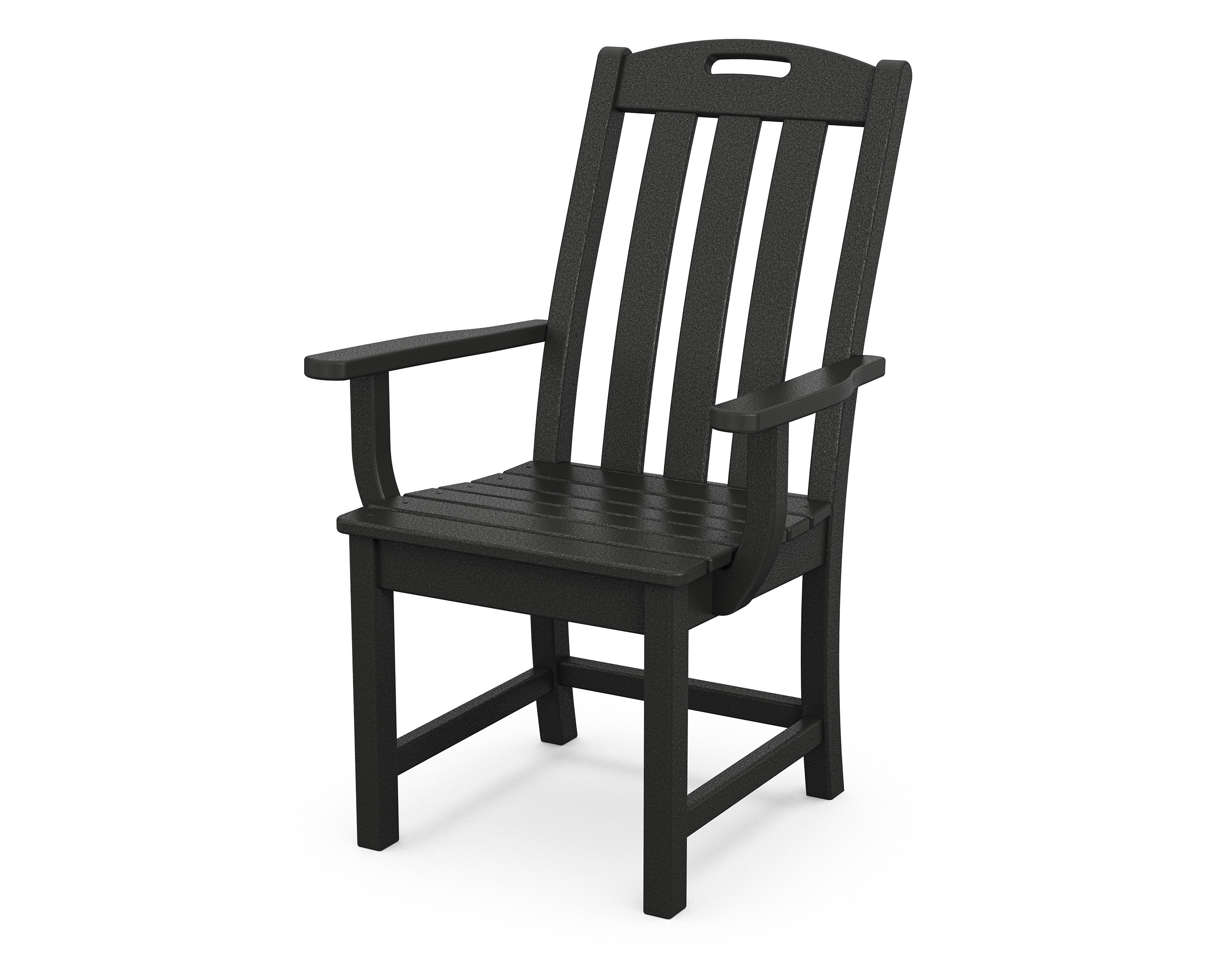 Yacht Club Dining Arm Chair in Charcoal Black