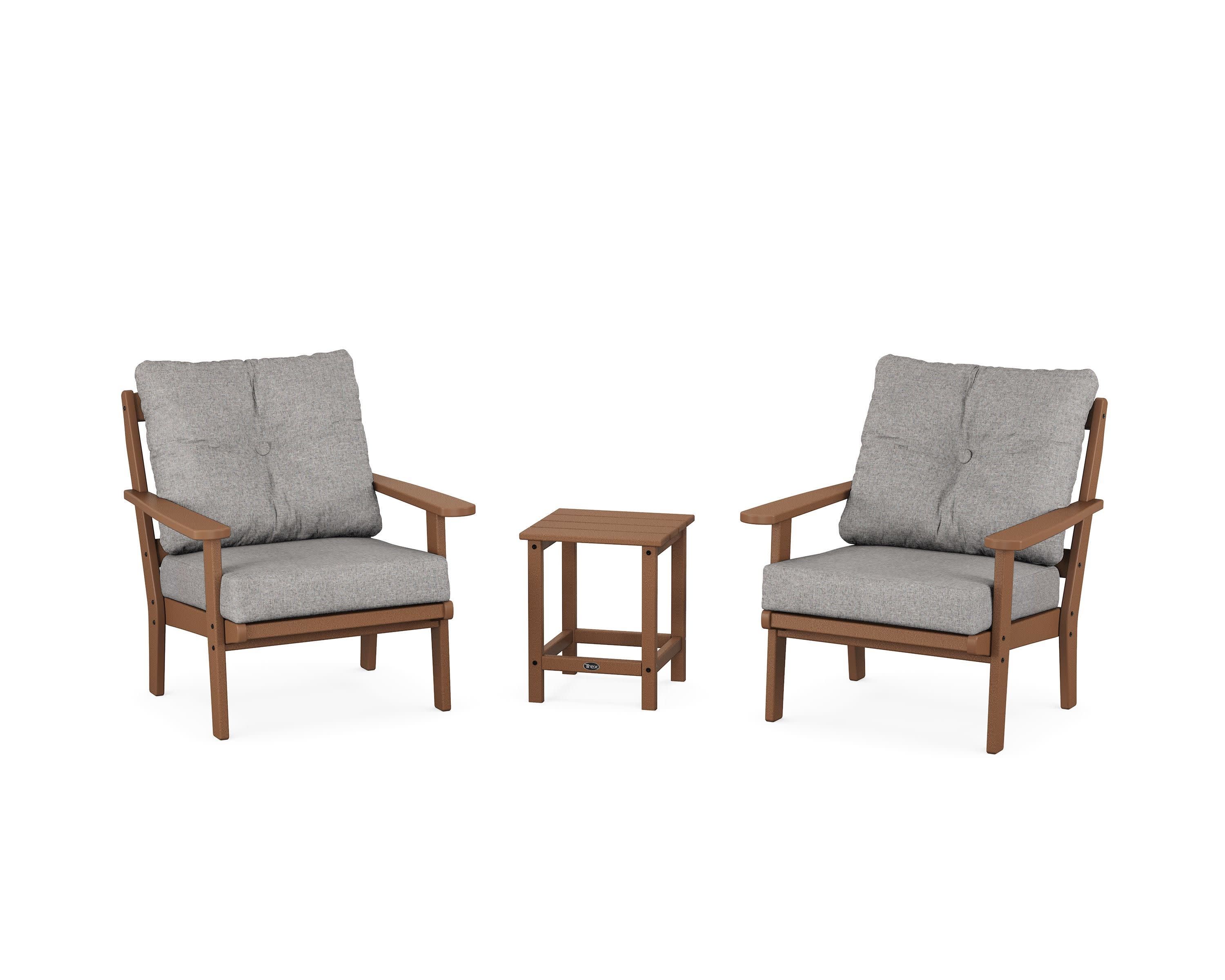 Cape Cod 3-Piece Deep Seating Set in Tree House / Grey Mist
