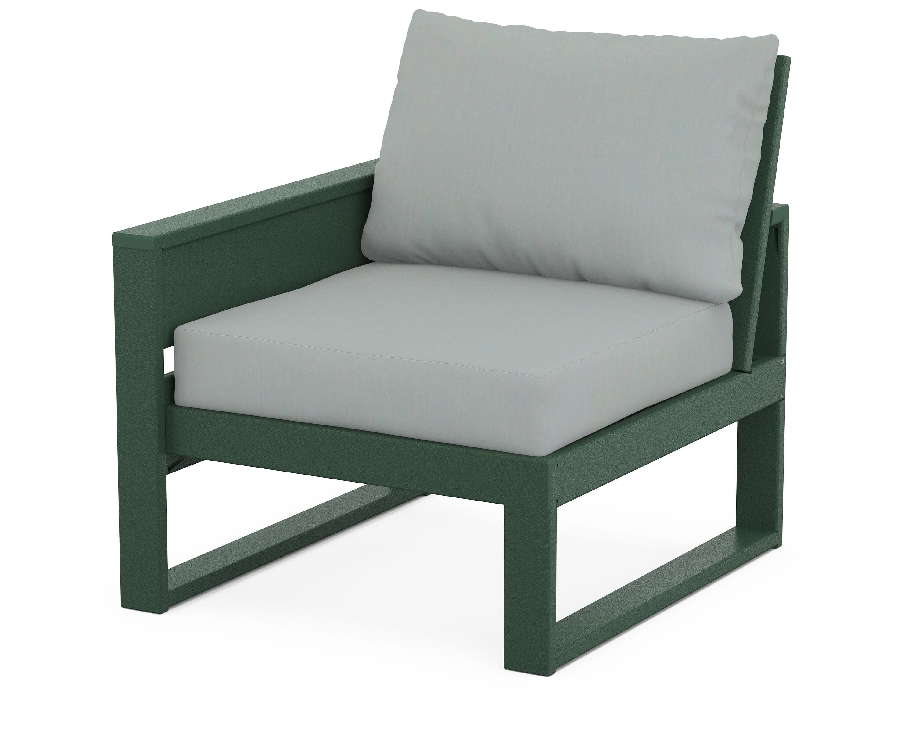 Eastport Modular Left Arm Chair in Rainforest Canopy / Spa