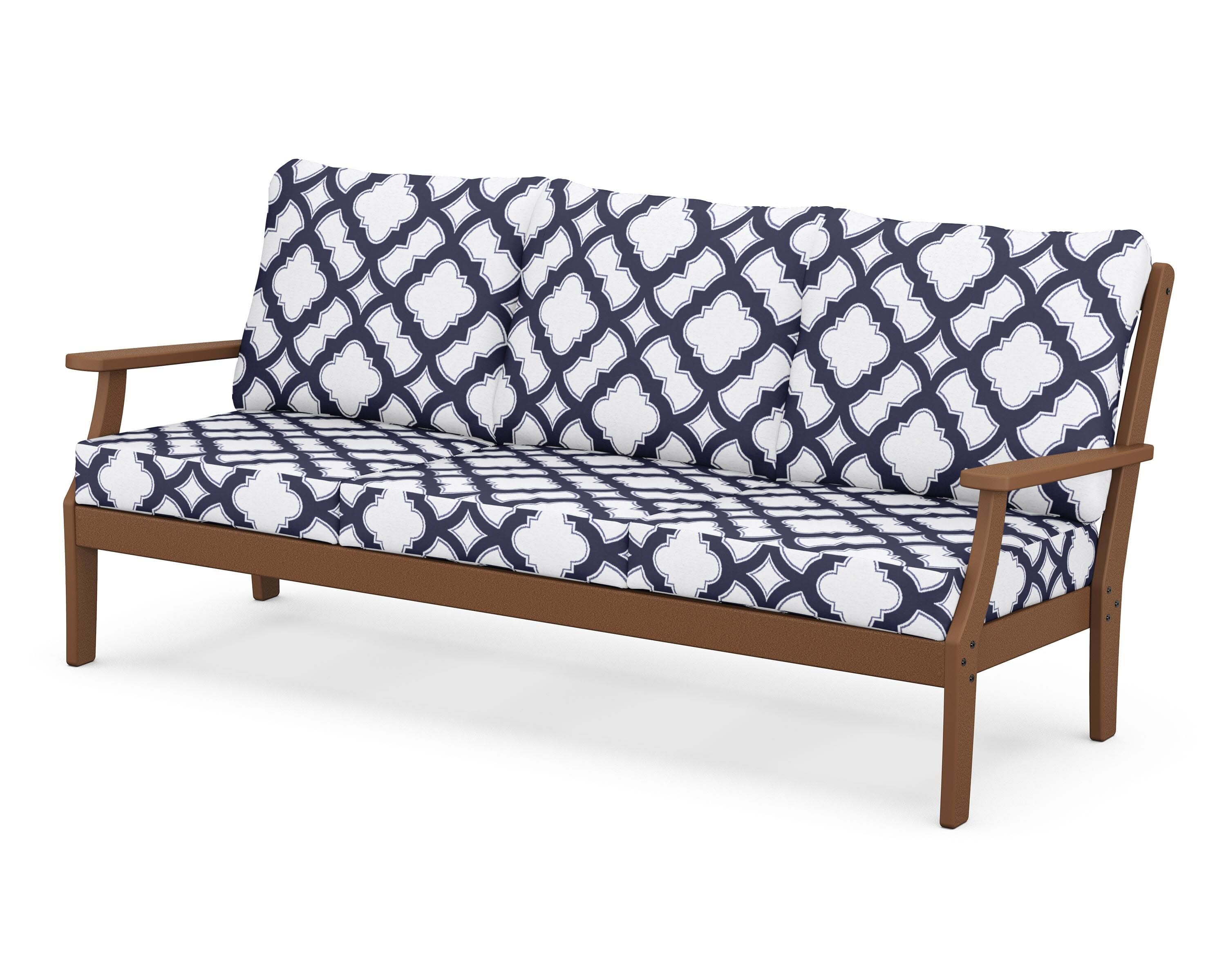 Yacht Club Deep Seating Sofa in Tree House / Trellis Navy