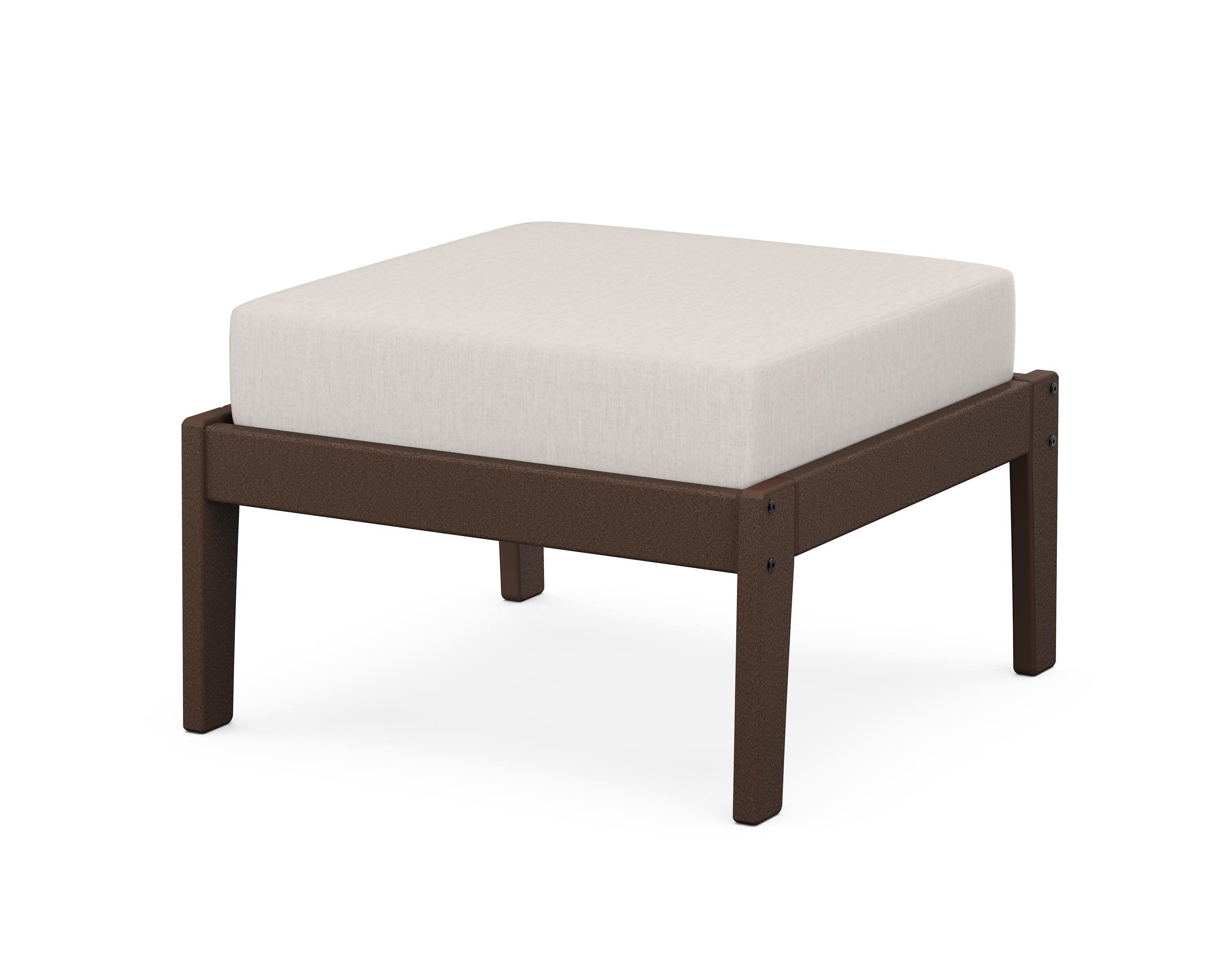 Deep Seating Ottoman in Mahogany / Cast Ash