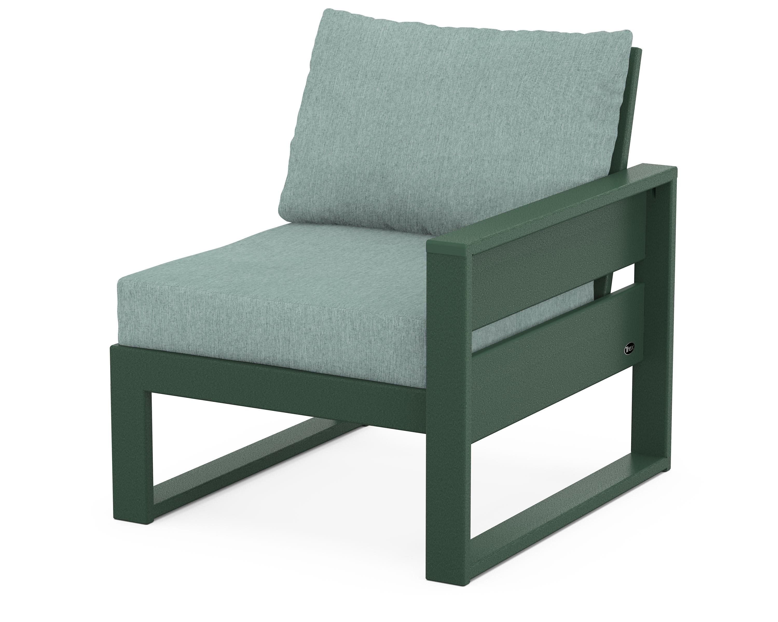 Eastport Modular Right Arm Chair in Rainforest Canopy / Glacier Spa
