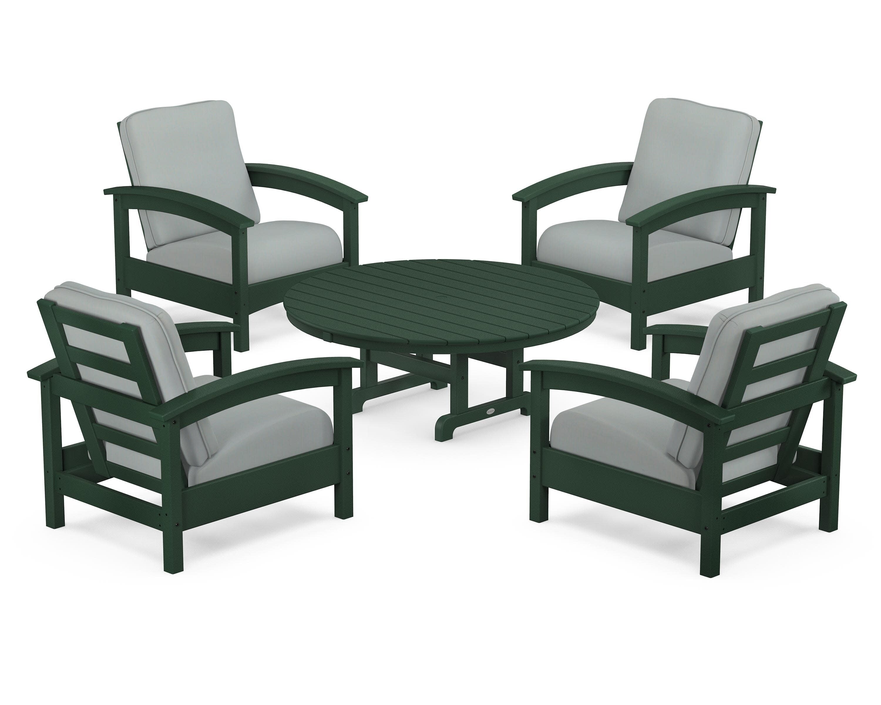 Rockport 5-Piece Deep Seating Set in Rainforest Canopy / Spa