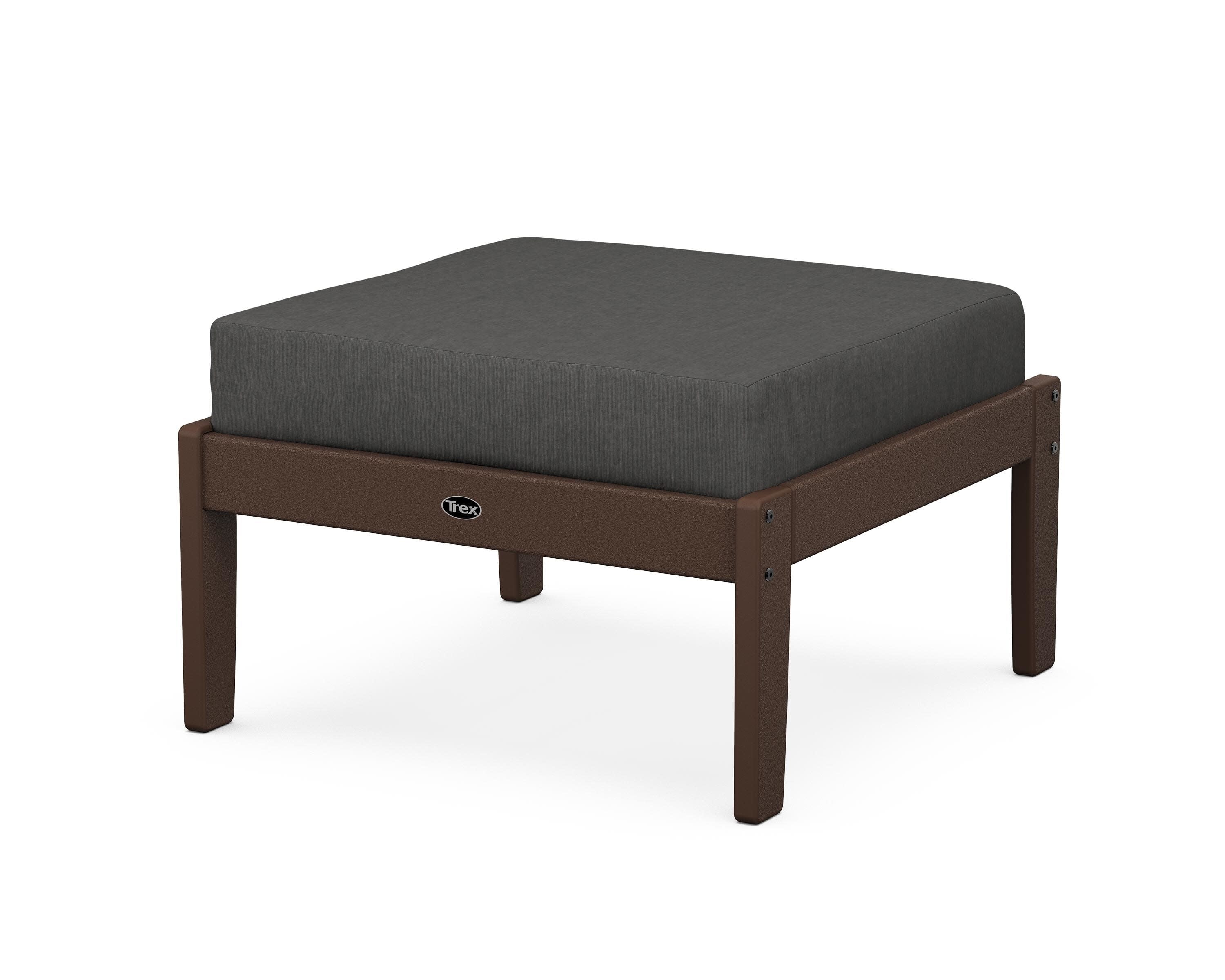 Yacht Club Deep Seating Ottoman in Vintage Lantern / Spectrum Carbon