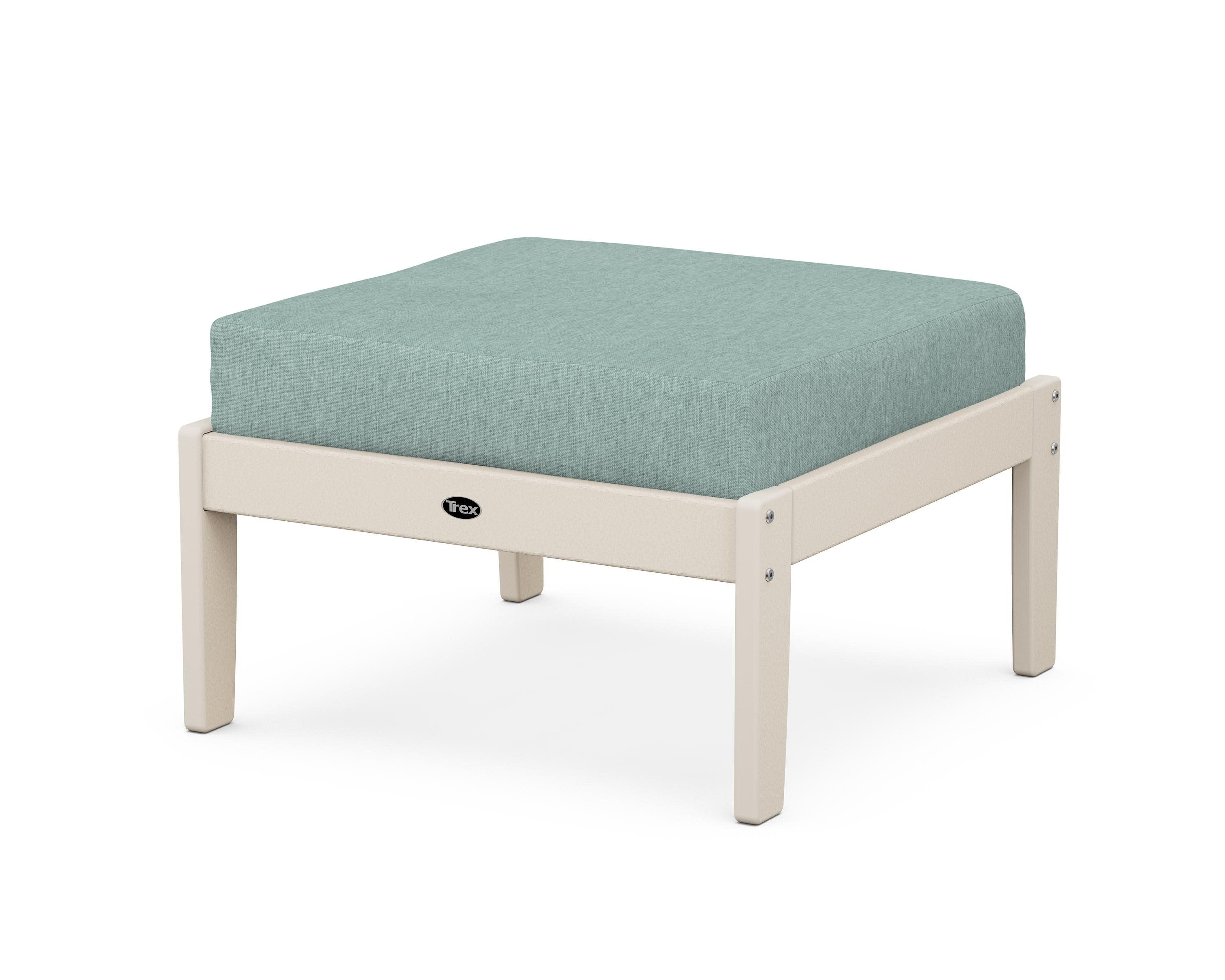 Yacht Club Deep Seating Ottoman in Sand Castle / Glacier Spa