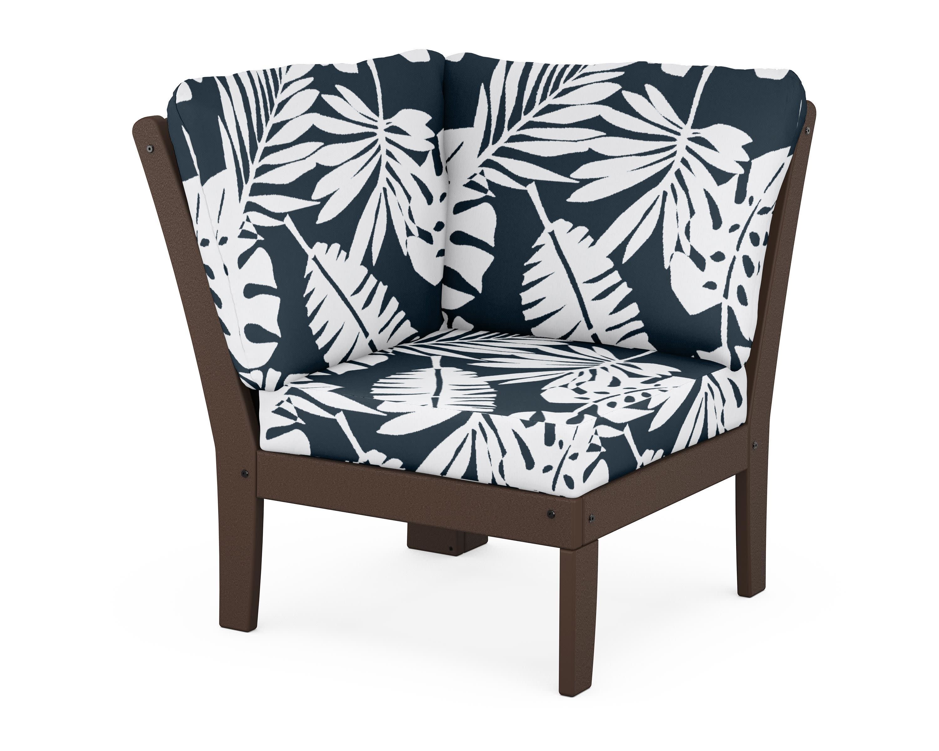 Yacht Club Modular Corner Chair in Vintage Lantern / Leaf Marine Indigo
