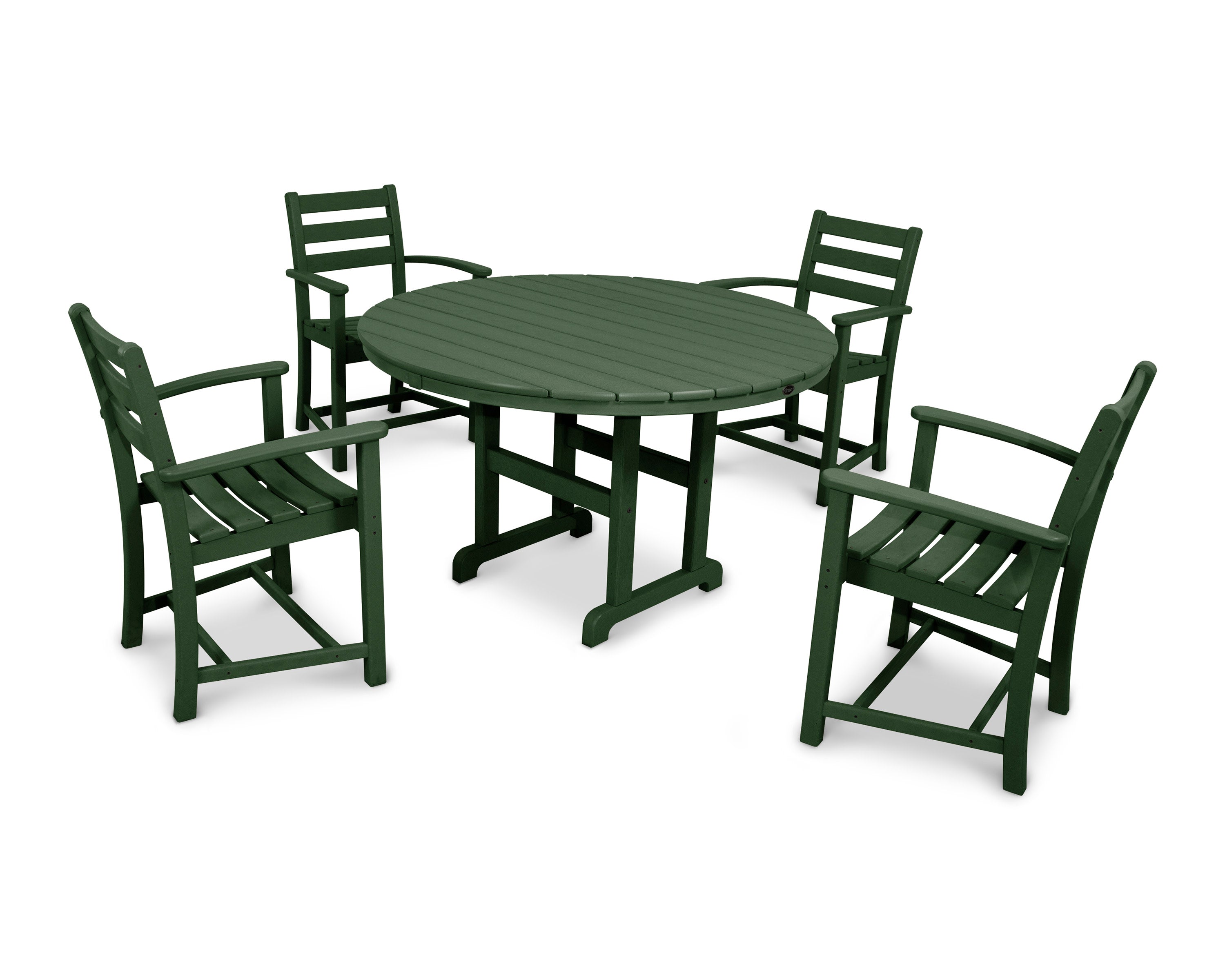Monterey Bay 5-Piece Round Dining Set in Rainforest Canopy