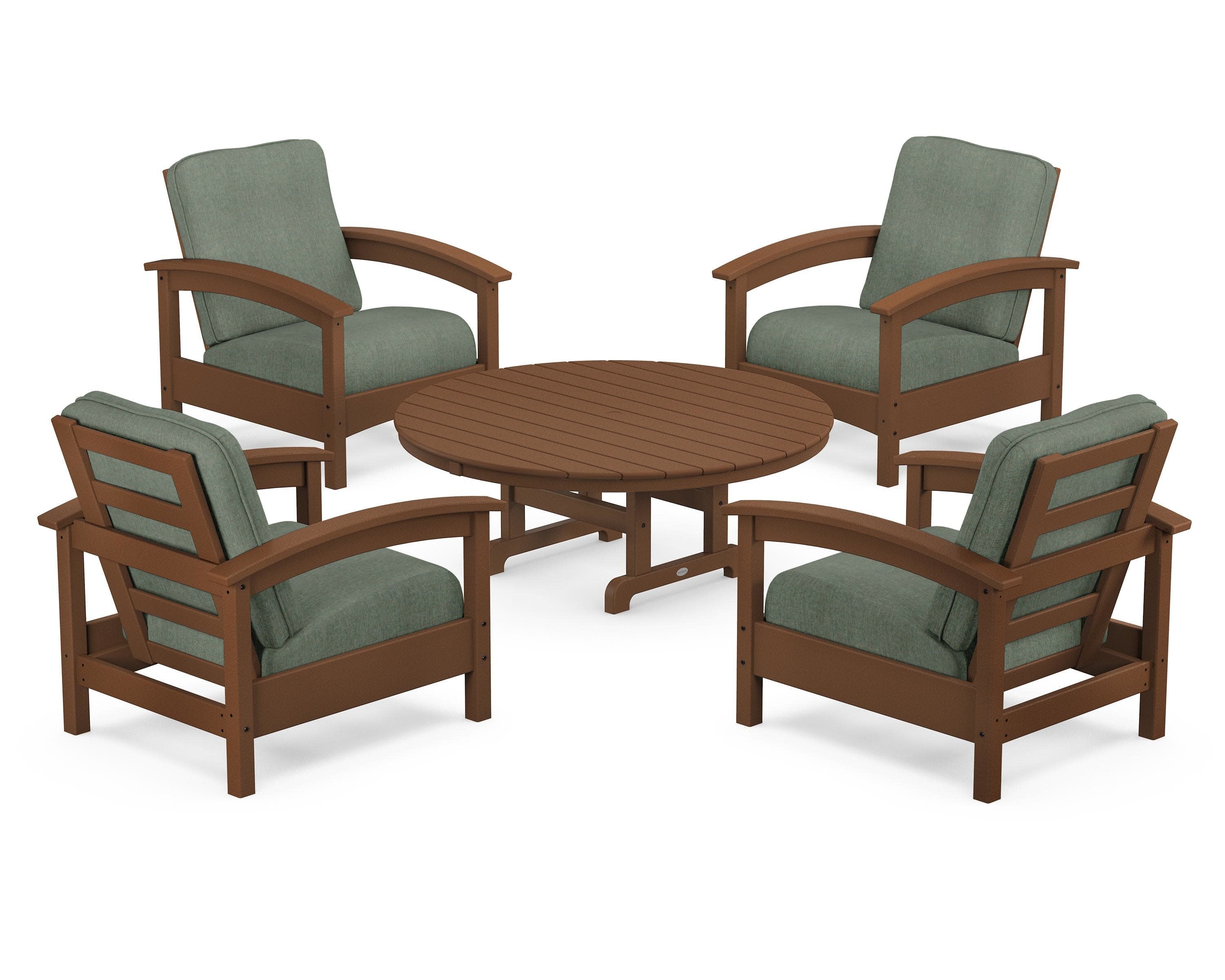 Rockport 5-Piece Deep Seating Set in Tree House / Cast Sage