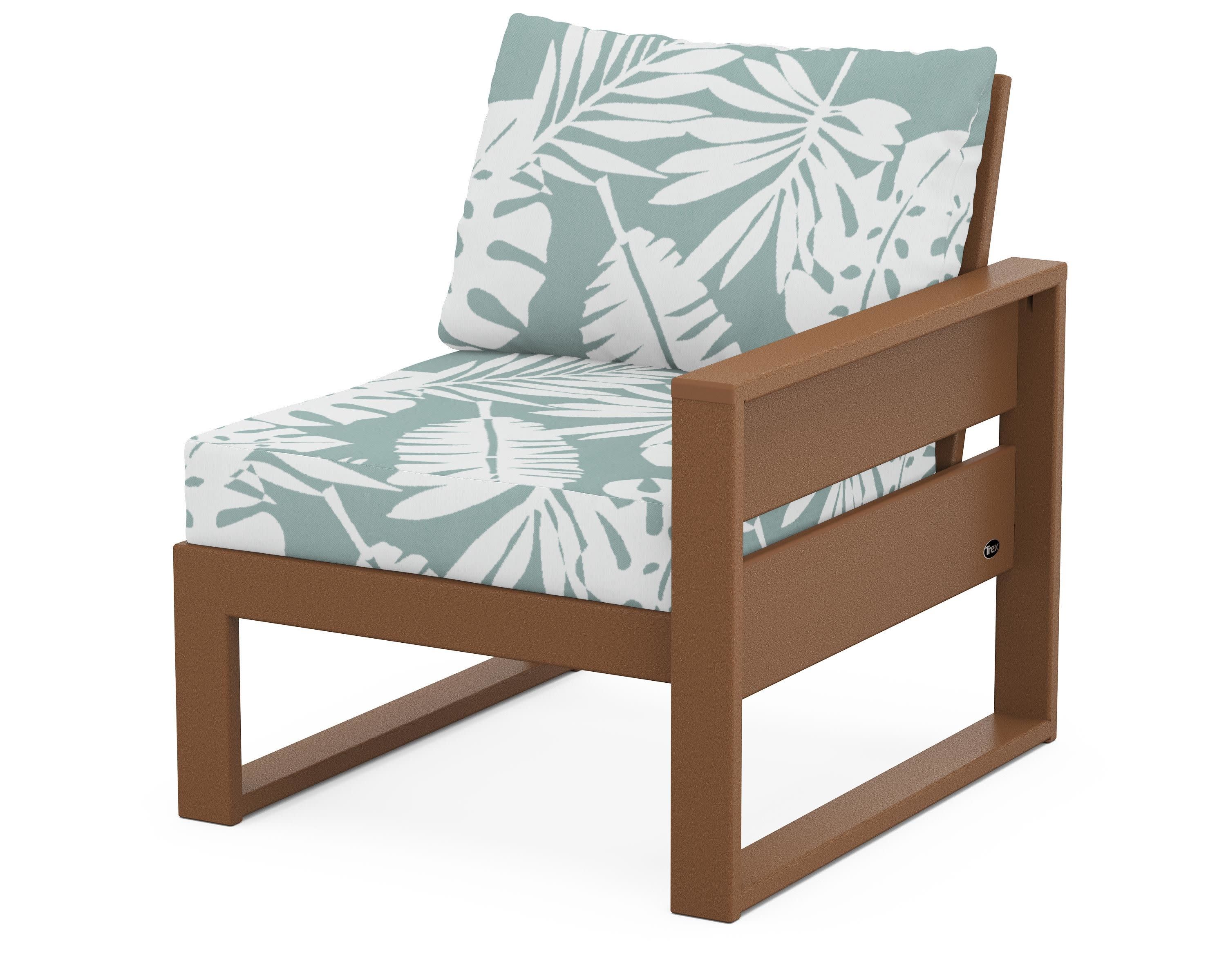 Eastport Modular Right Arm Chair in Tree House / Leaf Glacier Spa