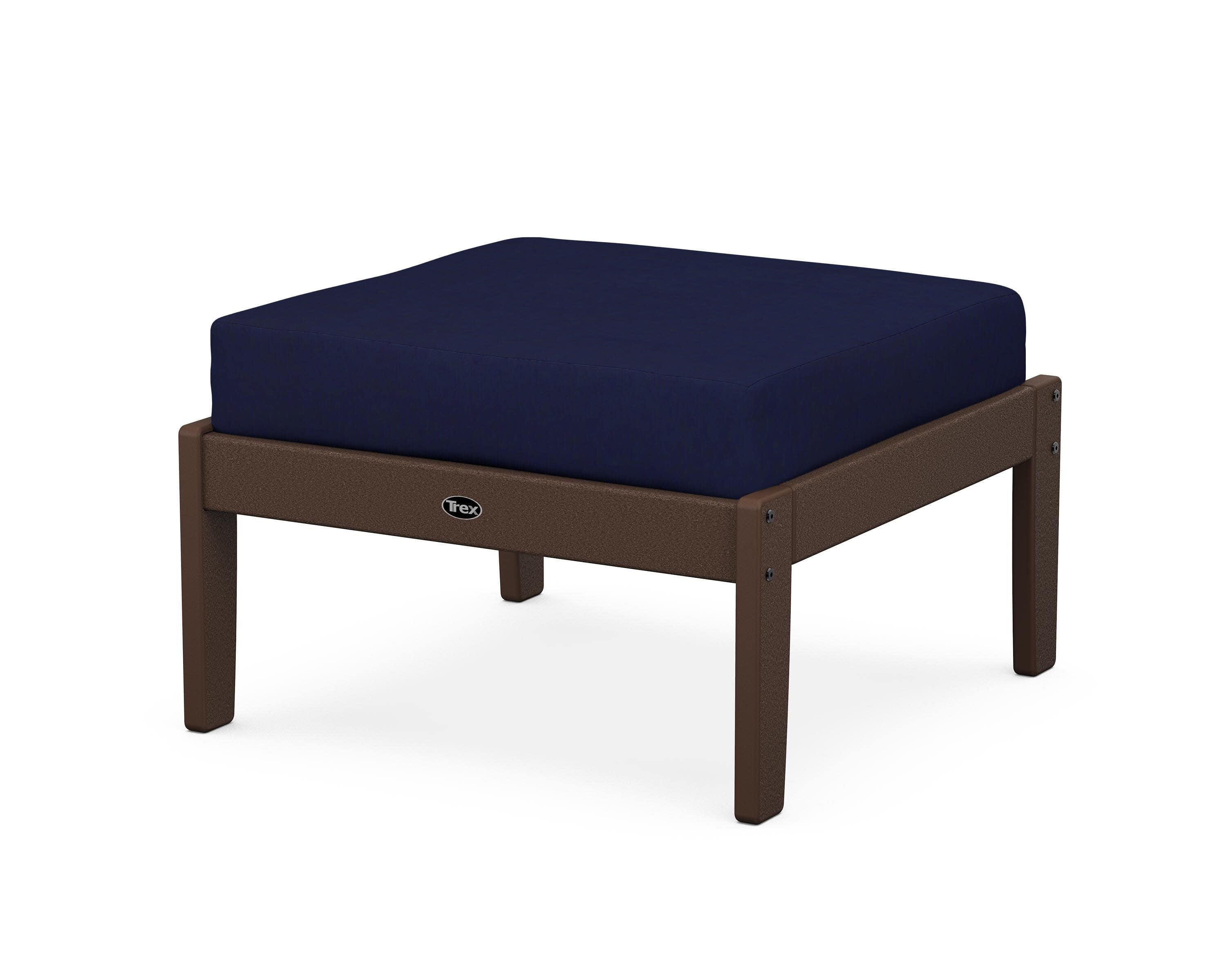 Yacht Club Deep Seating Ottoman in Vintage Lantern / Navy