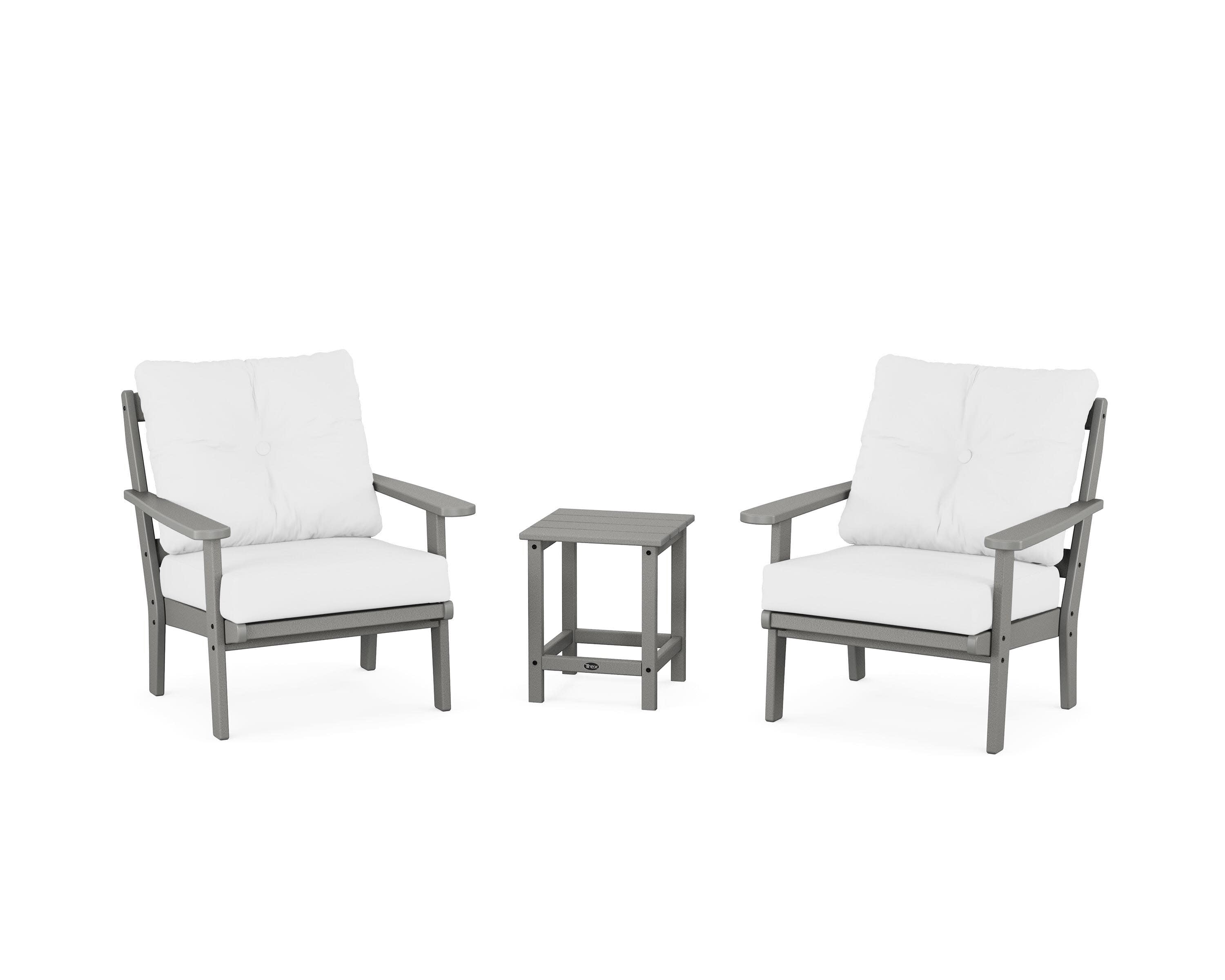 Cape Cod 3-Piece Deep Seating Set in Stepping Stone / Natural